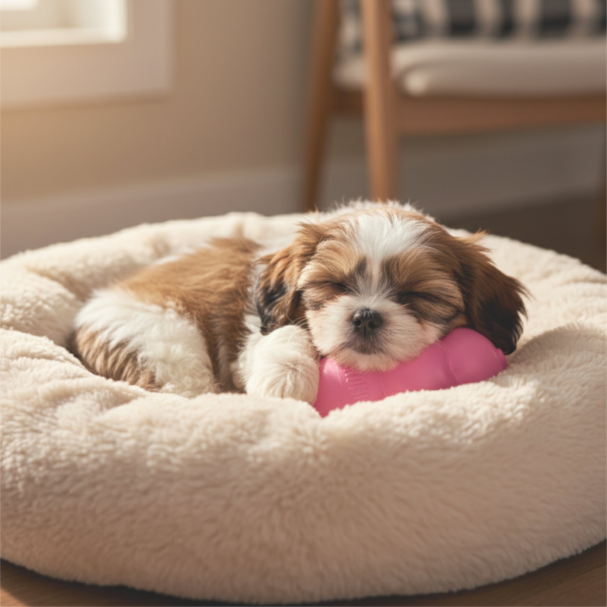 Kong Puppy Kauspielzeug aus Naturkautschuk – Welpensicheres Kau - & Intelligenzspielzeug für gesunde Zähne & entspanntes Zahnwachstum - Woofshack