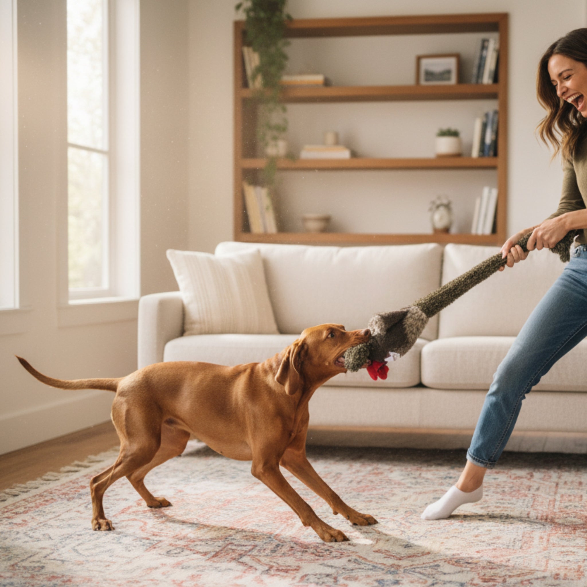 KONG Shakers Honkers Turkey – Interaktives Plüsch - Hundespielzeug mit Quietscher & extra langem Hals zum Schütteln und Zerren - Woofshack
