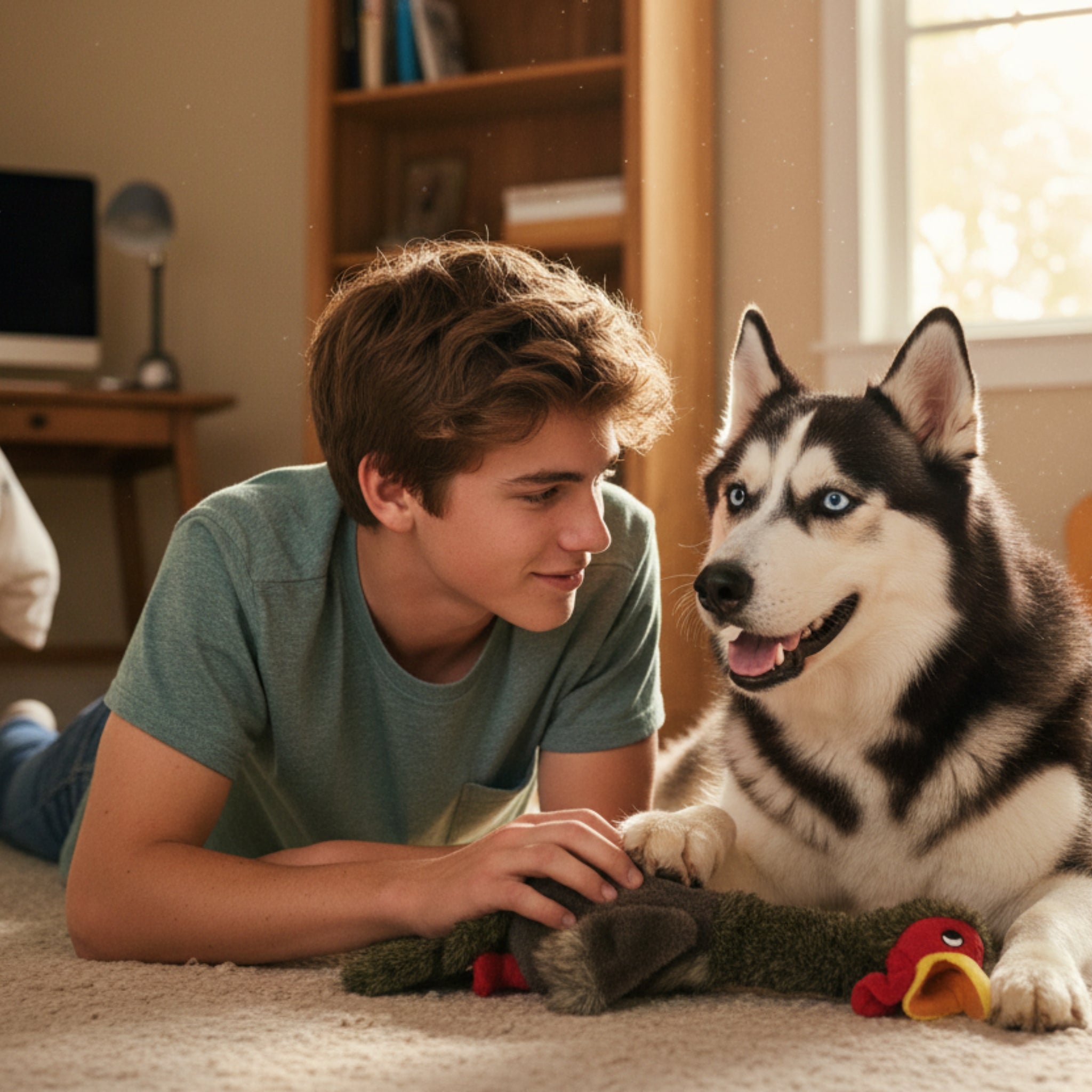 KONG Shakers Honkers Turkey – Interaktives Plüsch - Hundespielzeug mit Quietscher & extra langem Hals zum Schütteln und Zerren - Woofshack