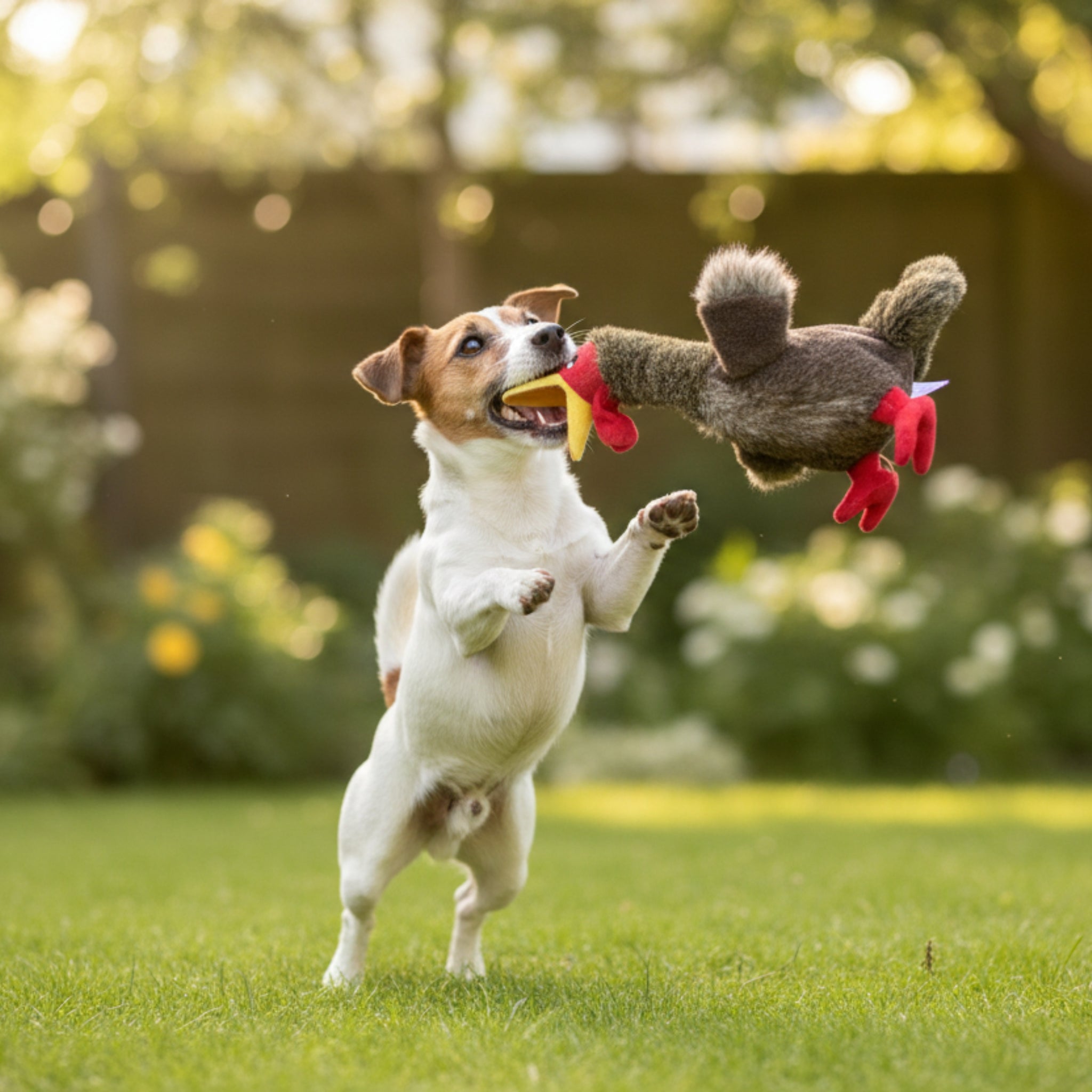 KONG Shakers Honkers Turkey – Interaktives Plüsch - Hundespielzeug mit Quietscher & extra langem Hals zum Schütteln und Zerren - Woofshack