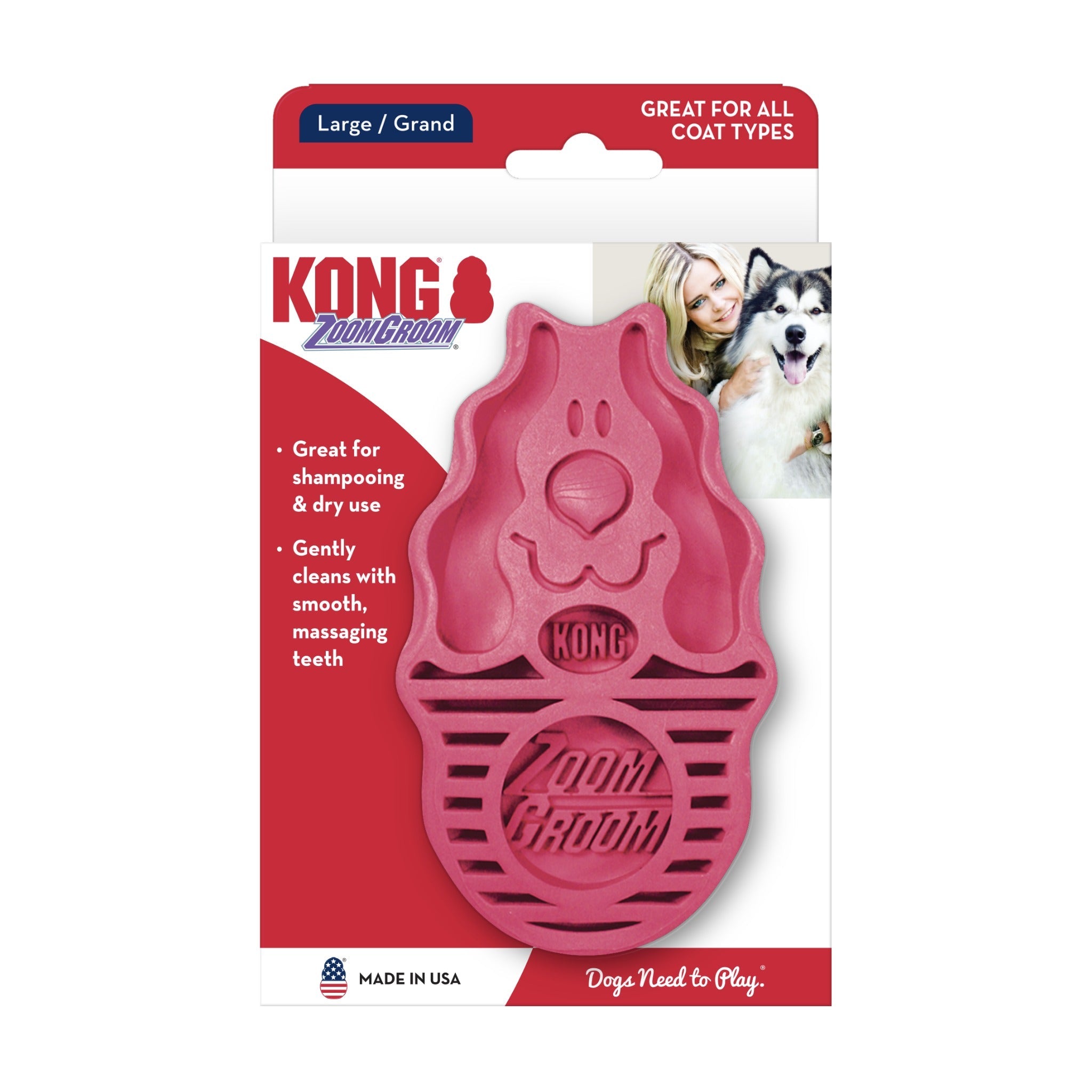 KONG ZoomGroom™ Hundebürste - Woofshack