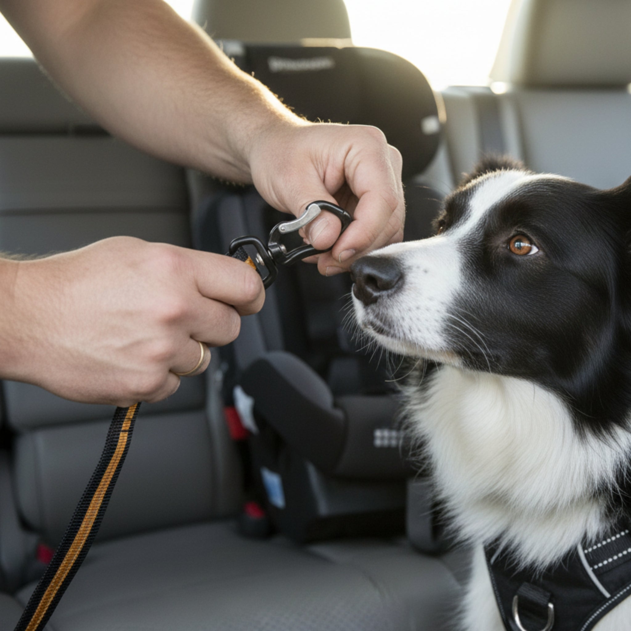 Kurgo Direct to Seatbelt Swivel Tether Hundeautogurt mit 360° Drehgelenk – Sicher im Auto mit Hund - Woofshack