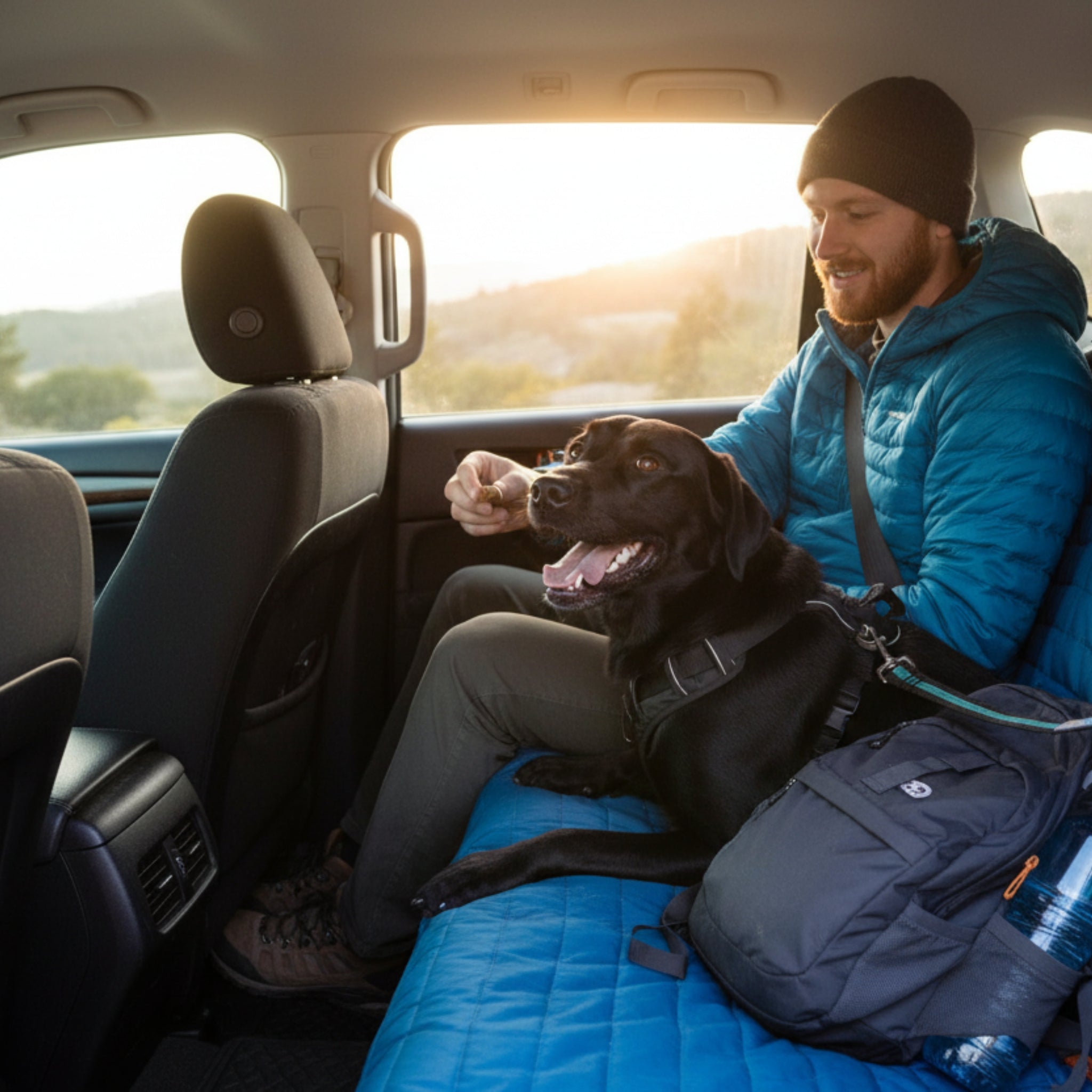 Kurgo Direct to Seatbelt Swivel Tether Hundeautogurt mit 360° Drehgelenk – Sicher im Auto mit Hund - Woofshack