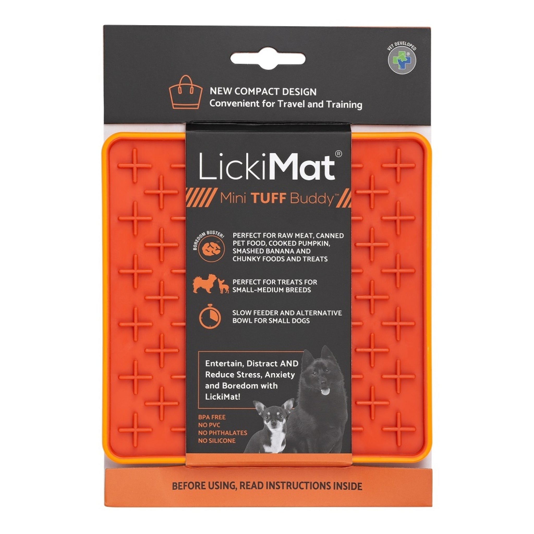 LickiMat Mini Buddy Tuff – Robuste Schleckmatte gegen Langeweile, Stress & Angst bei Hunden - Woofshack