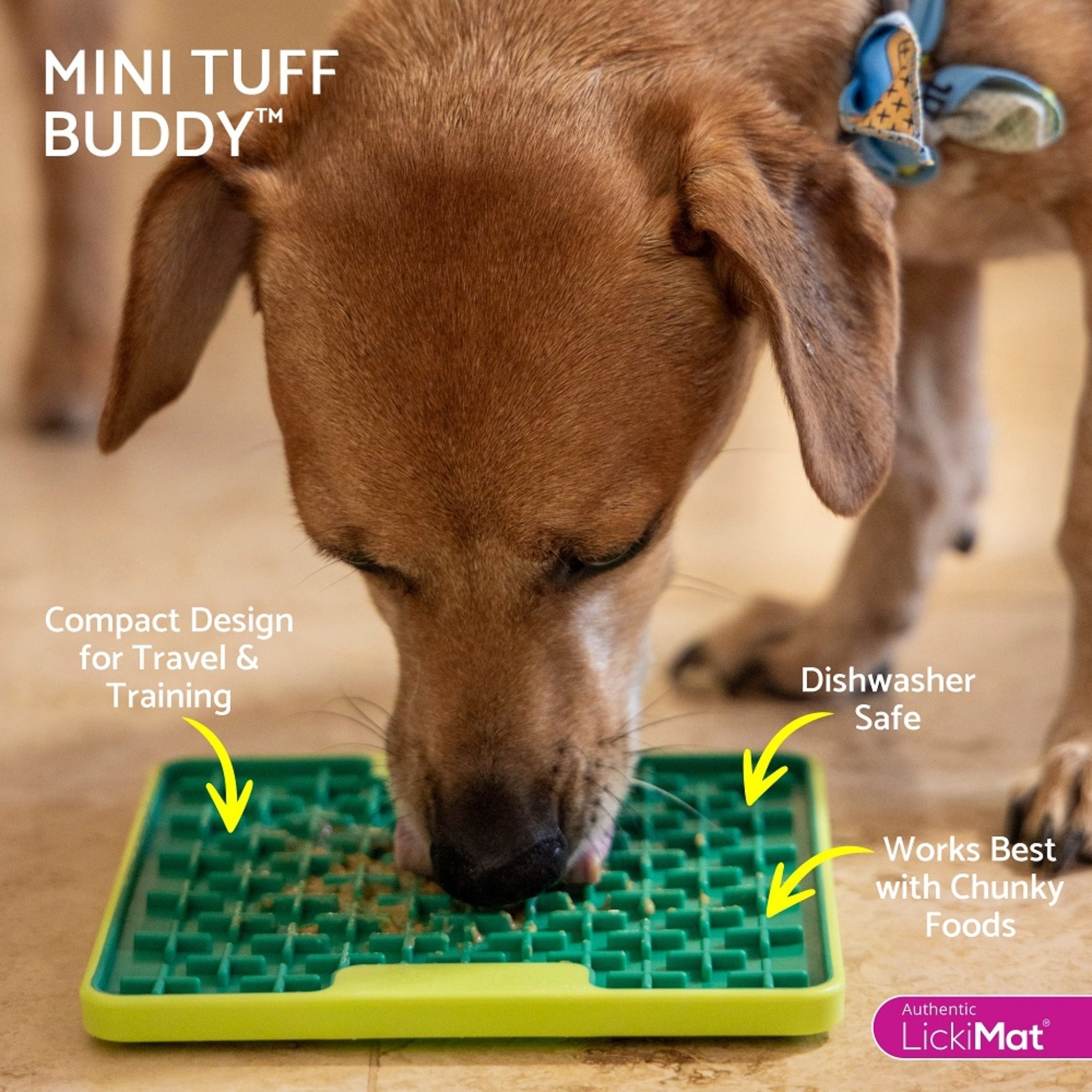 LickiMat Mini Buddy Tuff – Robuste Schleckmatte gegen Langeweile, Stress & Angst bei Hunden - Woofshack