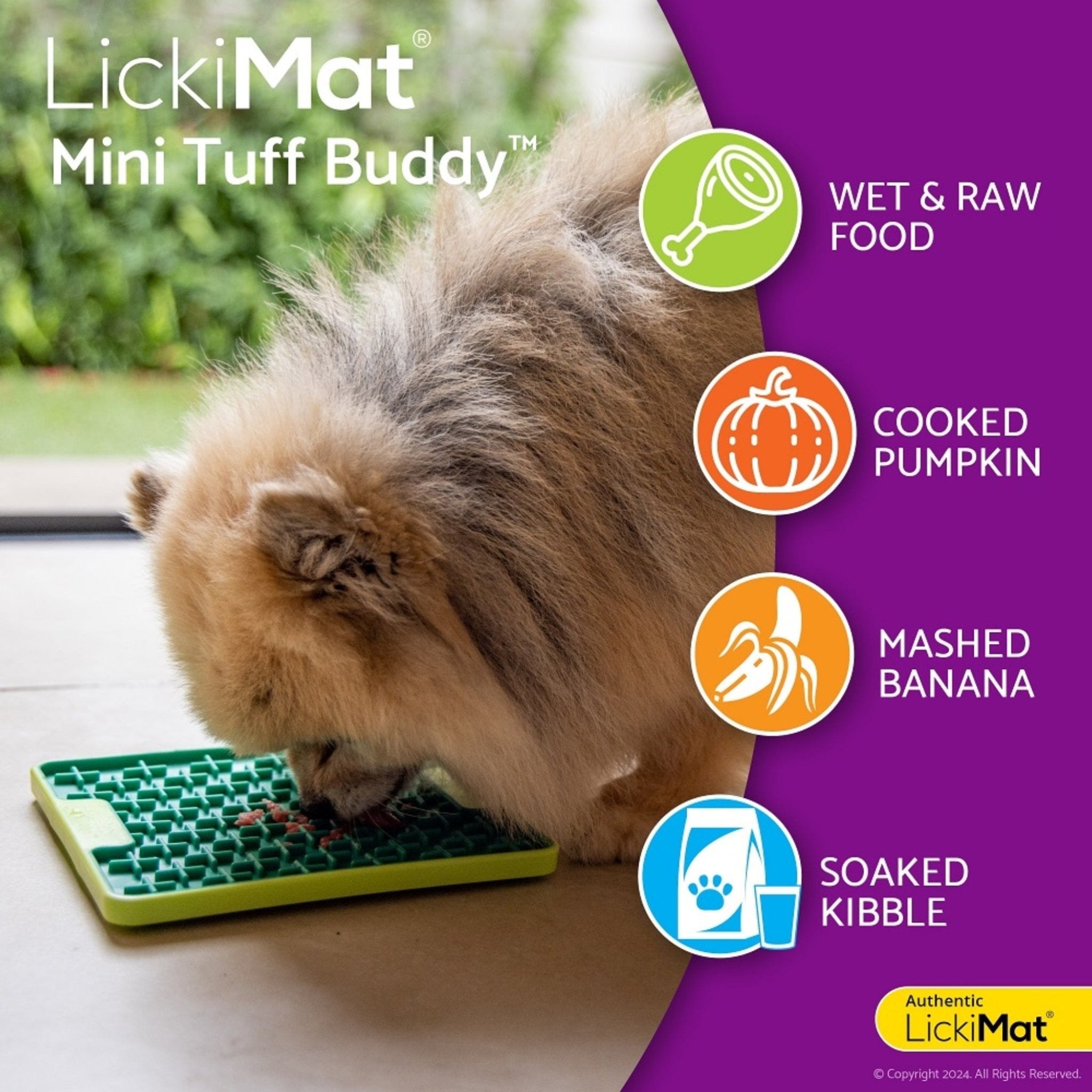 LickiMat Mini Buddy Tuff – Robuste Schleckmatte gegen Langeweile, Stress & Angst bei Hunden - Woofshack