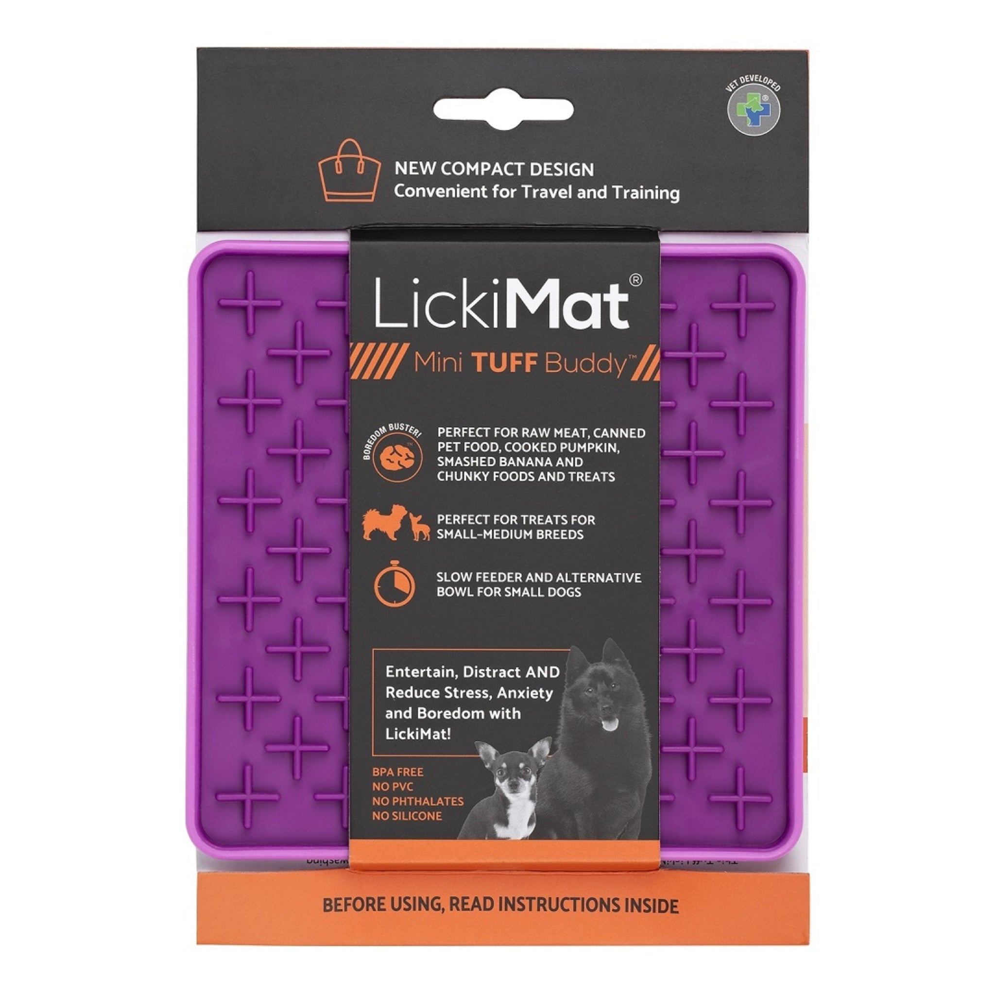 LickiMat Mini Buddy Tuff – Robuste Schleckmatte gegen Langeweile, Stress & Angst bei Hunden - Woofshack