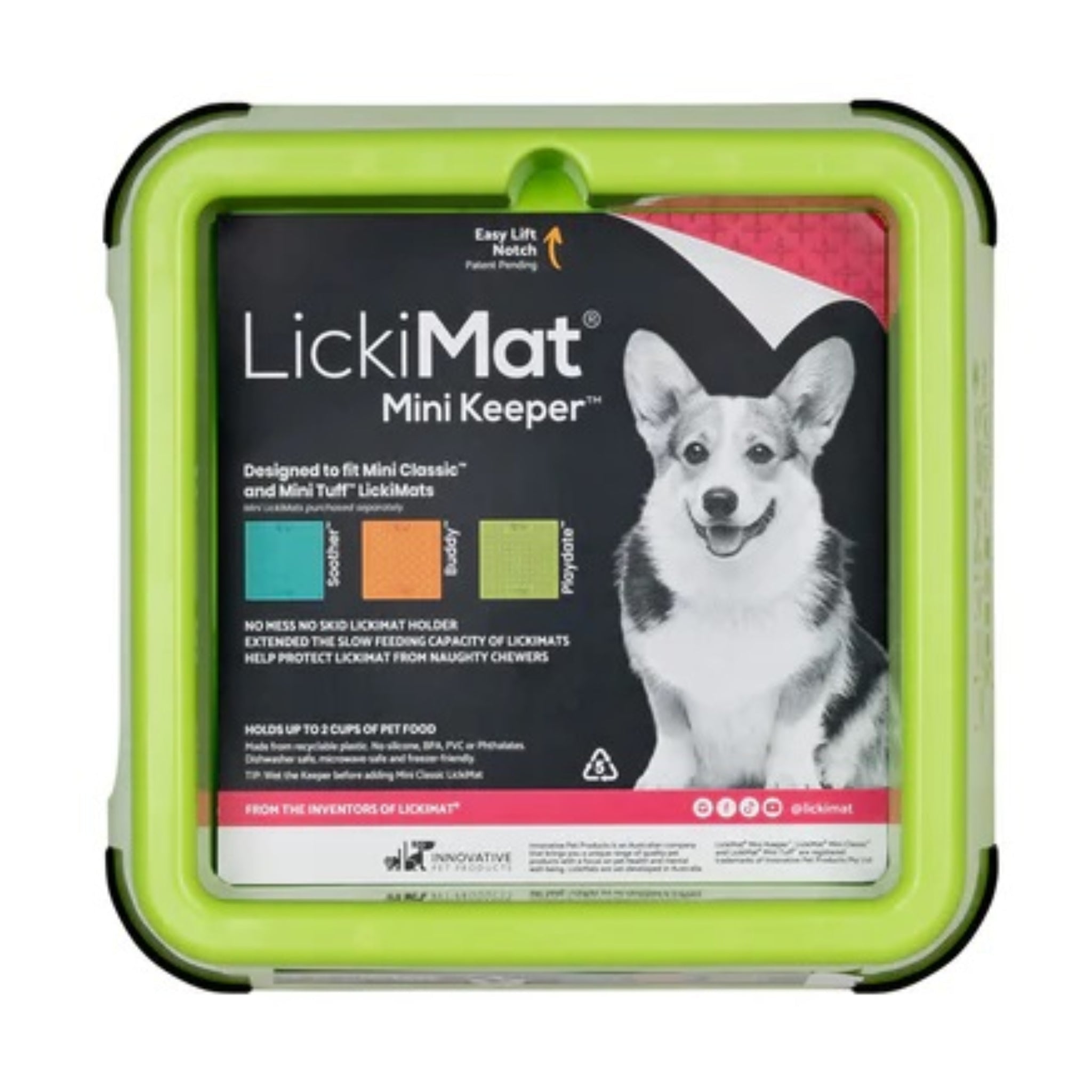 LickiMat Mini Keeper – Rutschfester Halterahmen für Schleckmatten | Sicheres Leckerli-Erlebnis ohne Verrutschen - Woofshack