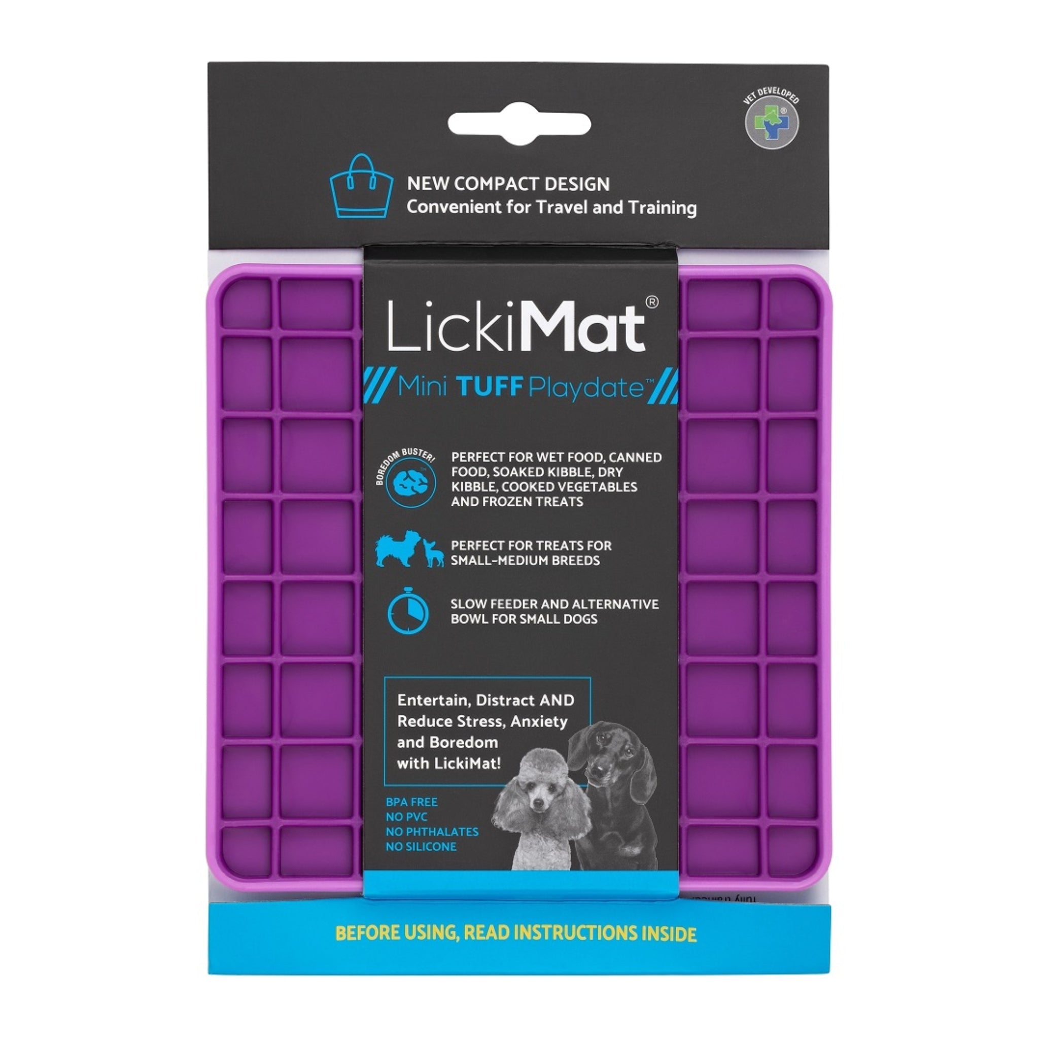 LickiMat Mini Playdate Tuff – Die robuste Schleckmatte für Hunde, die wirklich beschäftigt & beruhigt - Woofshack