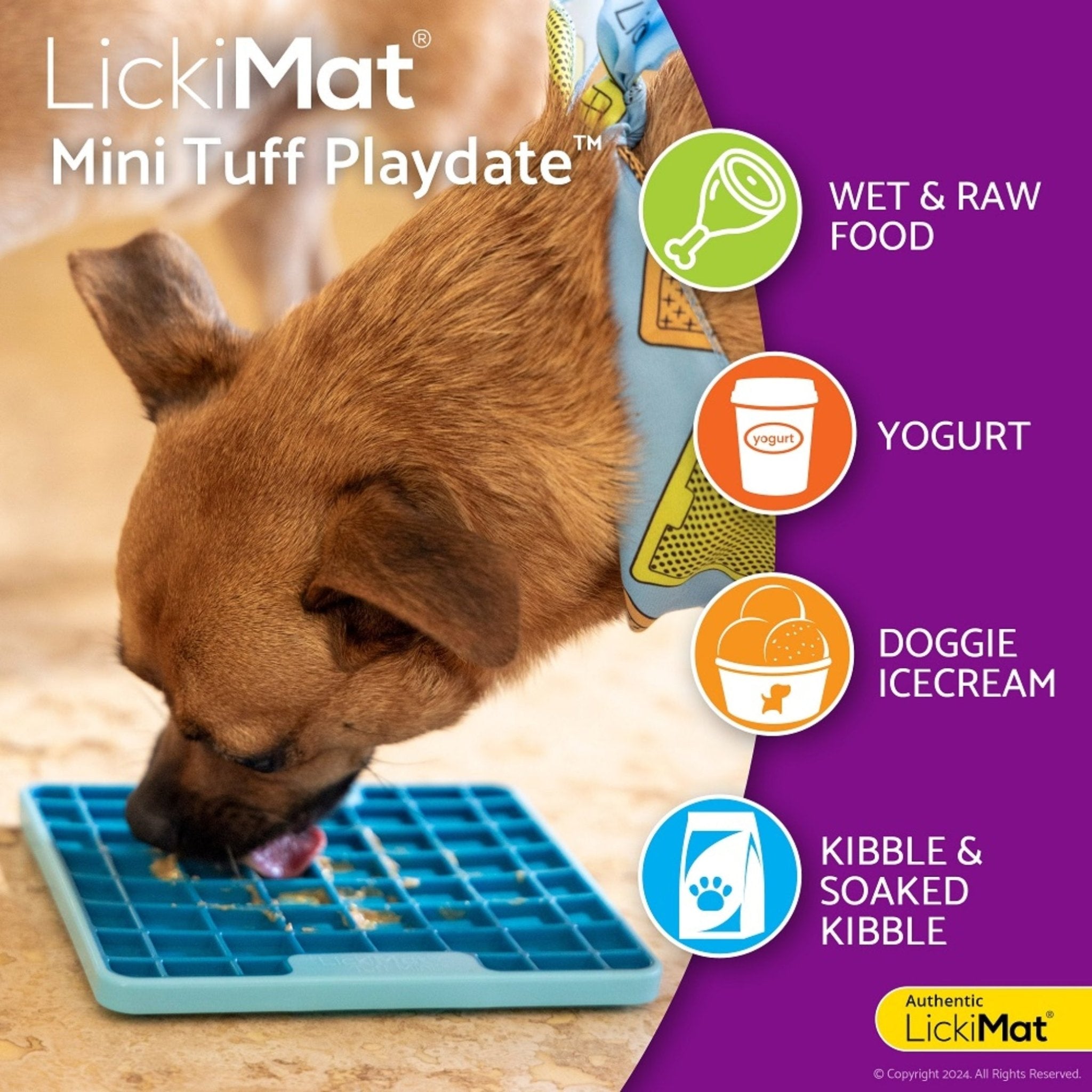 LickiMat Mini Playdate Tuff – Die robuste Schleckmatte für Hunde, die wirklich beschäftigt & beruhigt - Woofshack