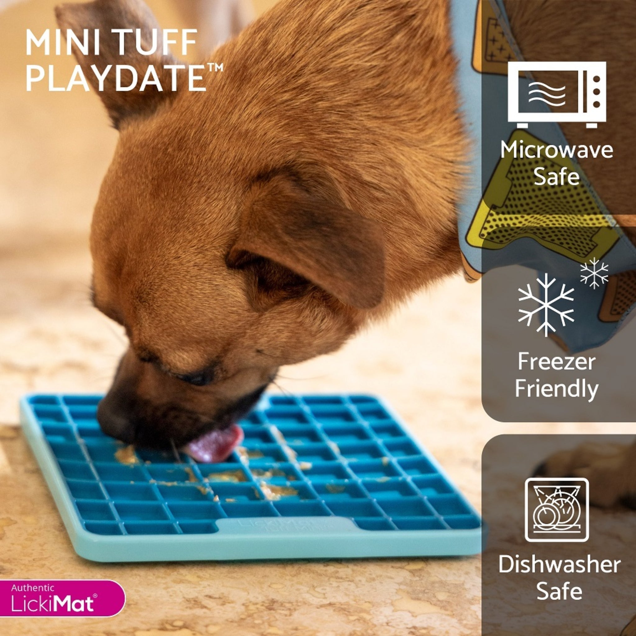 LickiMat Mini Playdate Tuff – Die robuste Schleckmatte für Hunde, die wirklich beschäftigt & beruhigt - Woofshack