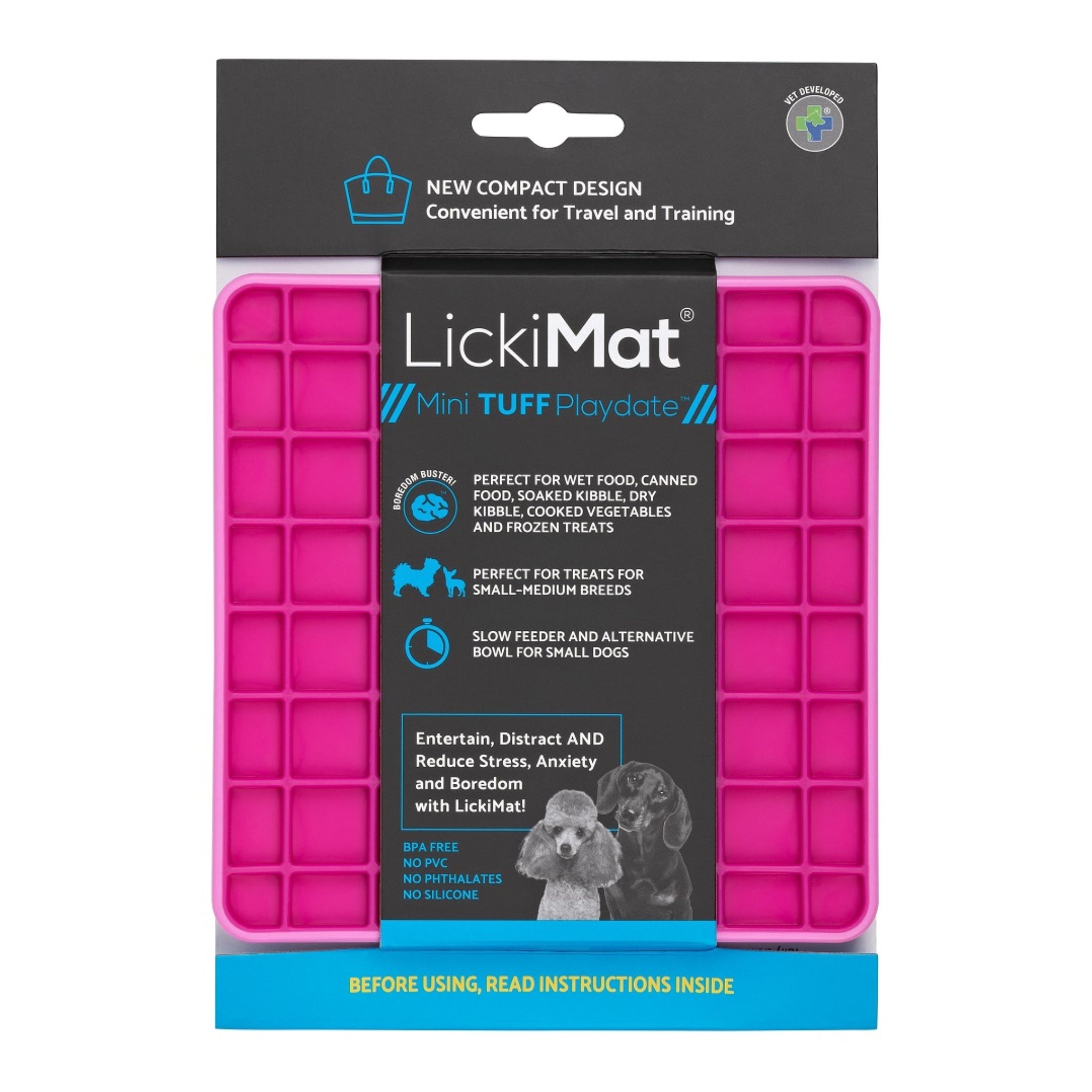 LickiMat Mini Playdate Tuff – Die robuste Schleckmatte für Hunde, die wirklich beschäftigt & beruhigt