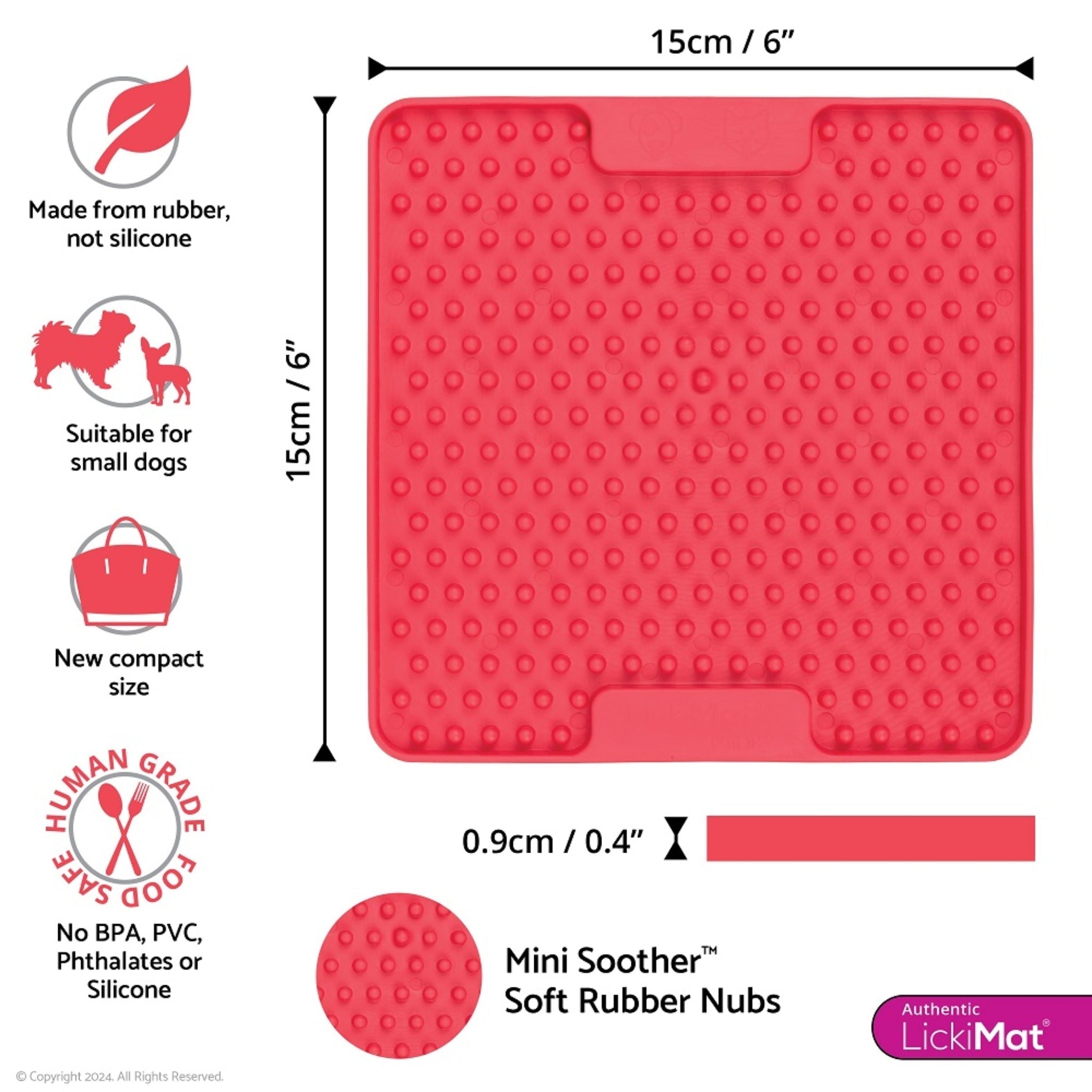 LickiMat Mini Soother – Die clevere Schleckmatte für kleine Hunde: Weniger Stress, mehr Ruhe & langsameres Fressen in einem - Woofshack