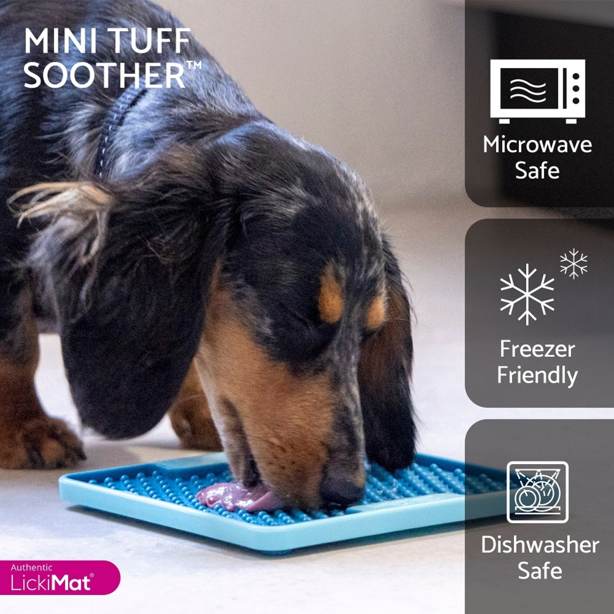 LickiMat Mini Soother Tuff – Die robuste Schleckmatte gegen Langeweile, Angst & Fresshasten bei Hunden - Woofshack