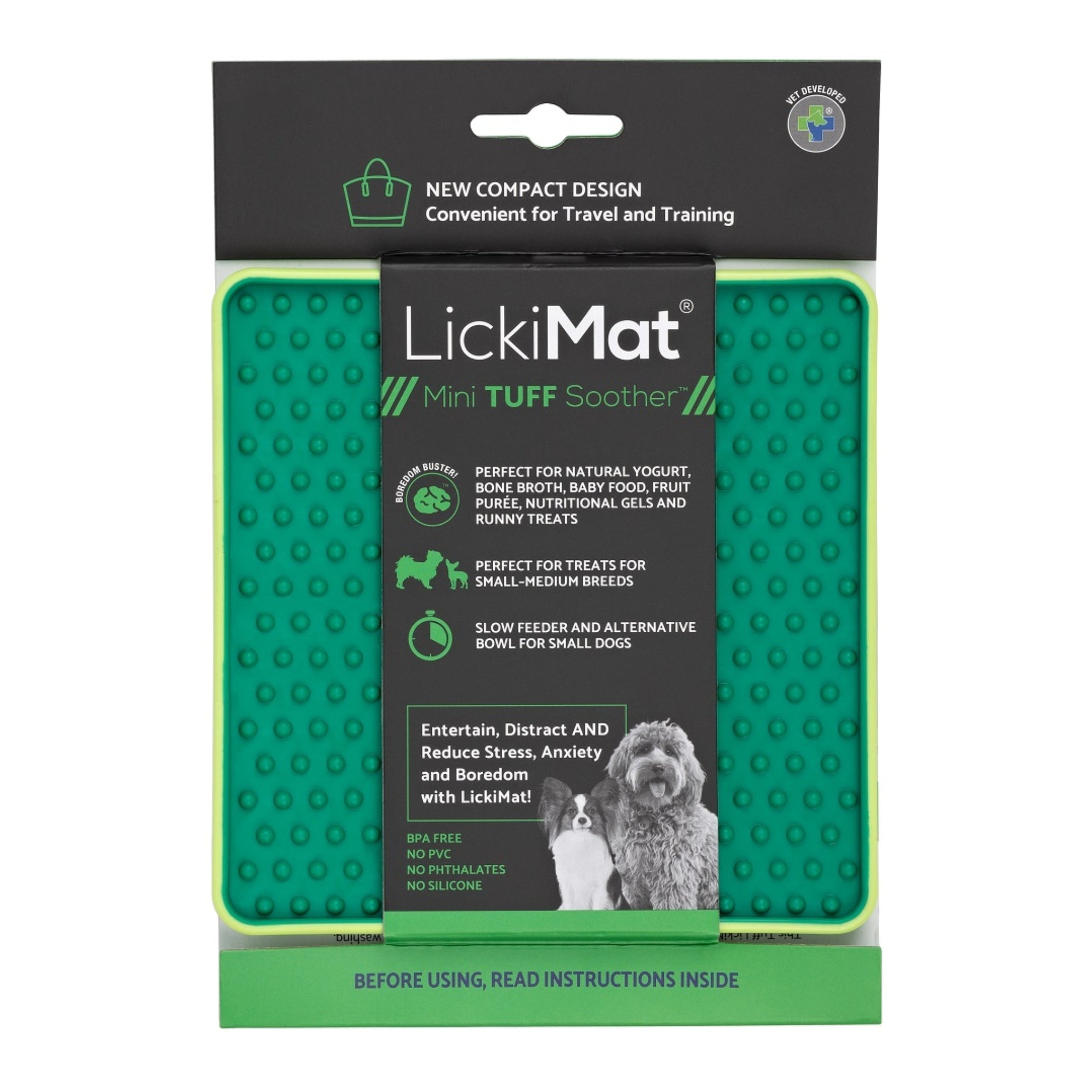 LickiMat Mini Soother Tuff – Die robuste Schleckmatte gegen Langeweile, Angst & Fresshasten bei Hunden - Woofshack