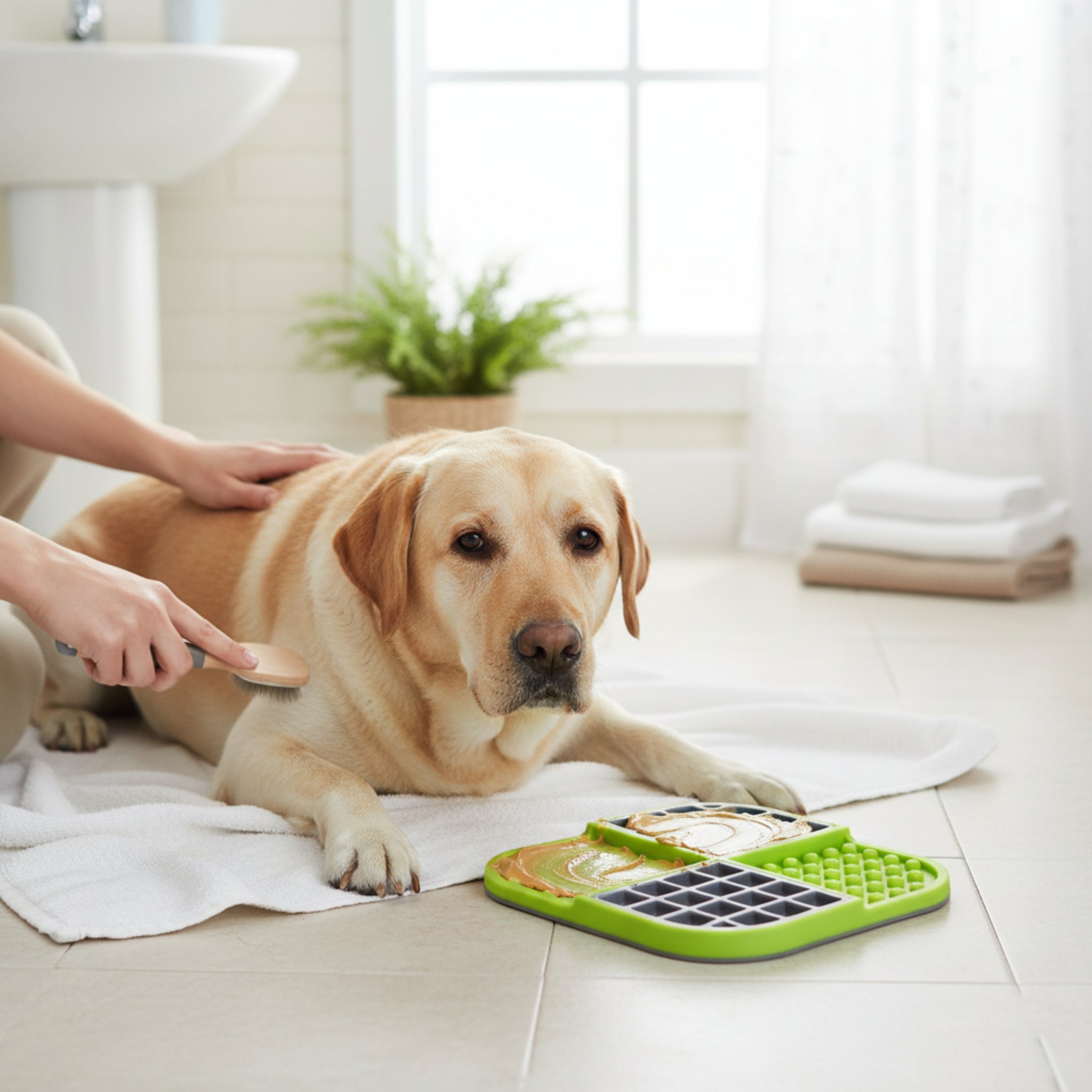 LickiMat Slomo Schleckmatte - Anti - Stress & Beschäftigung für Hunde - Woofshack