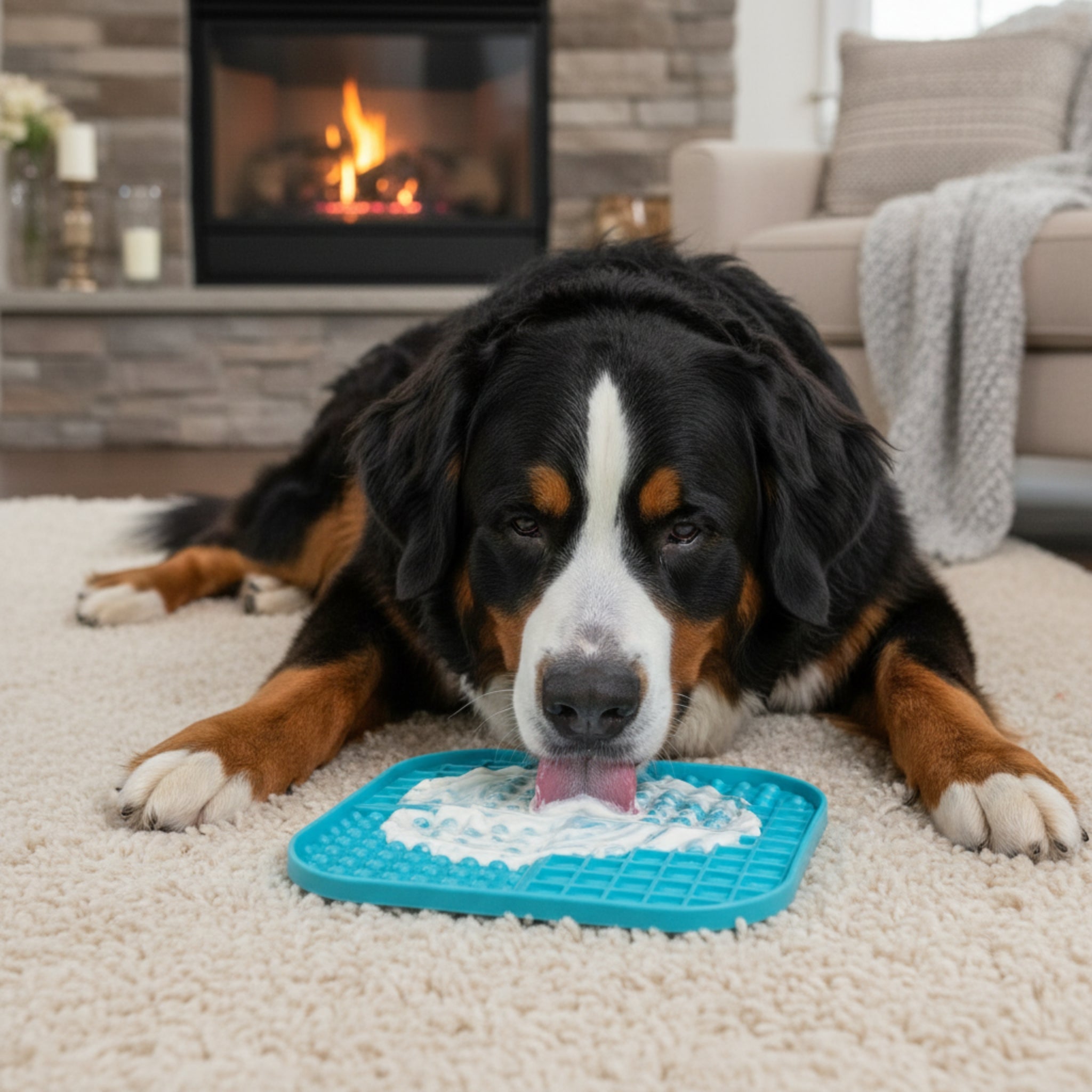 LickiMat Slomo XL – Die originale Schleckmatte für Hunde | Slow Feeder gegen Langeweile, Stress & Angst | BPA-frei, spülmaschinenfest, gefriertauglich - Woofshack