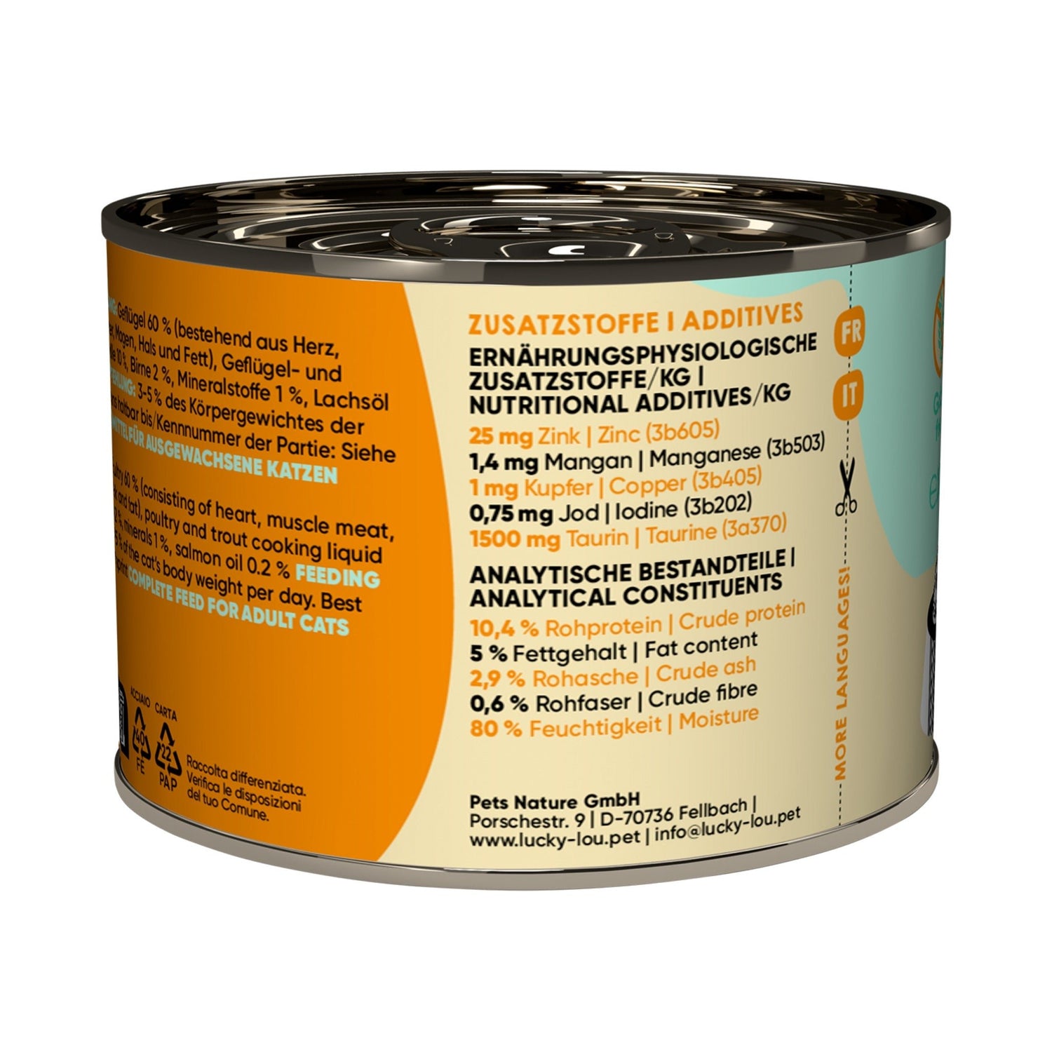 Lucky Lou Life Stage Adult Geflügel & Forelle, Katzen Nassfutter - Woofshack