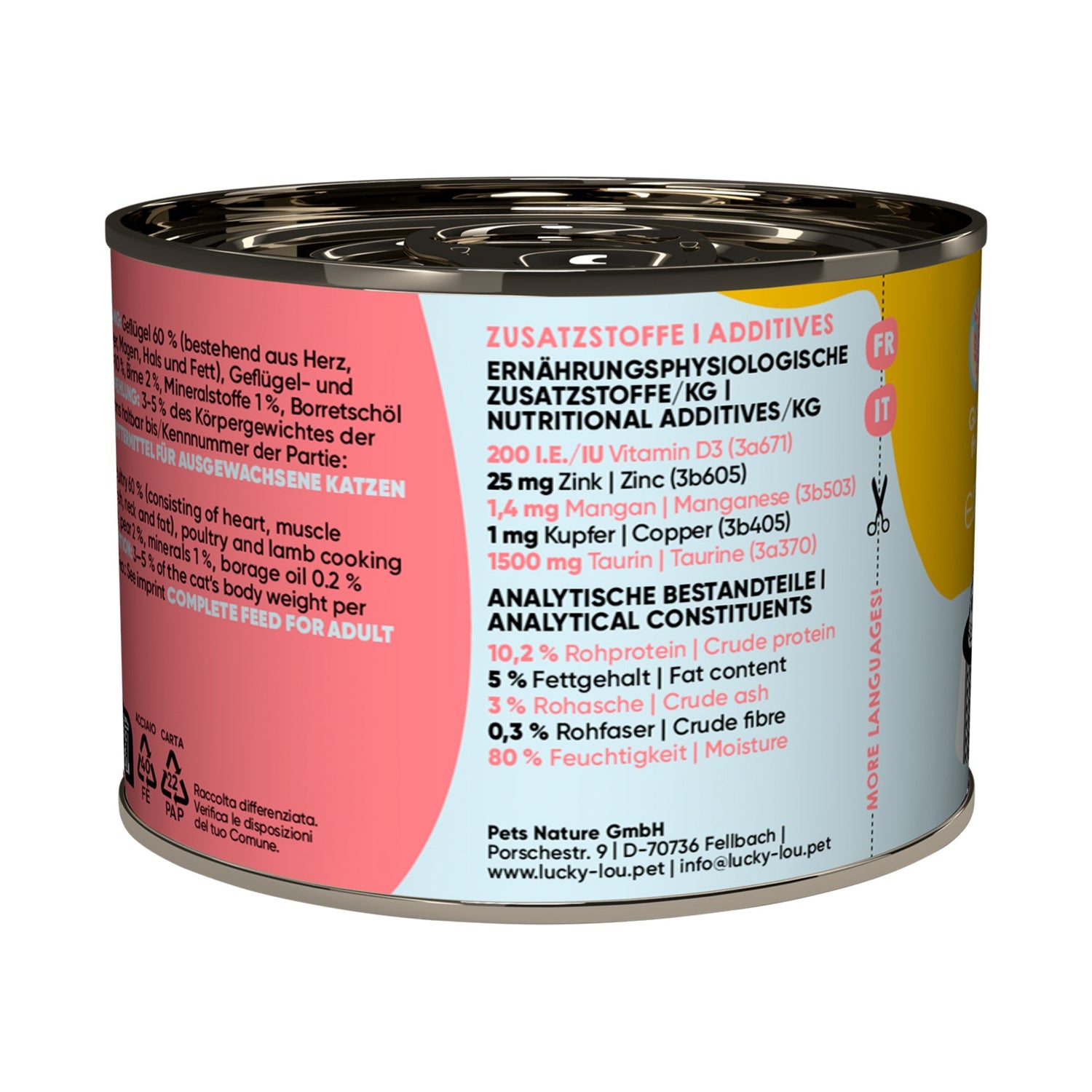 Lucky Lou Life Stage Adult Geflügel & Lamm, Katzen Nassfutter - Woofshack