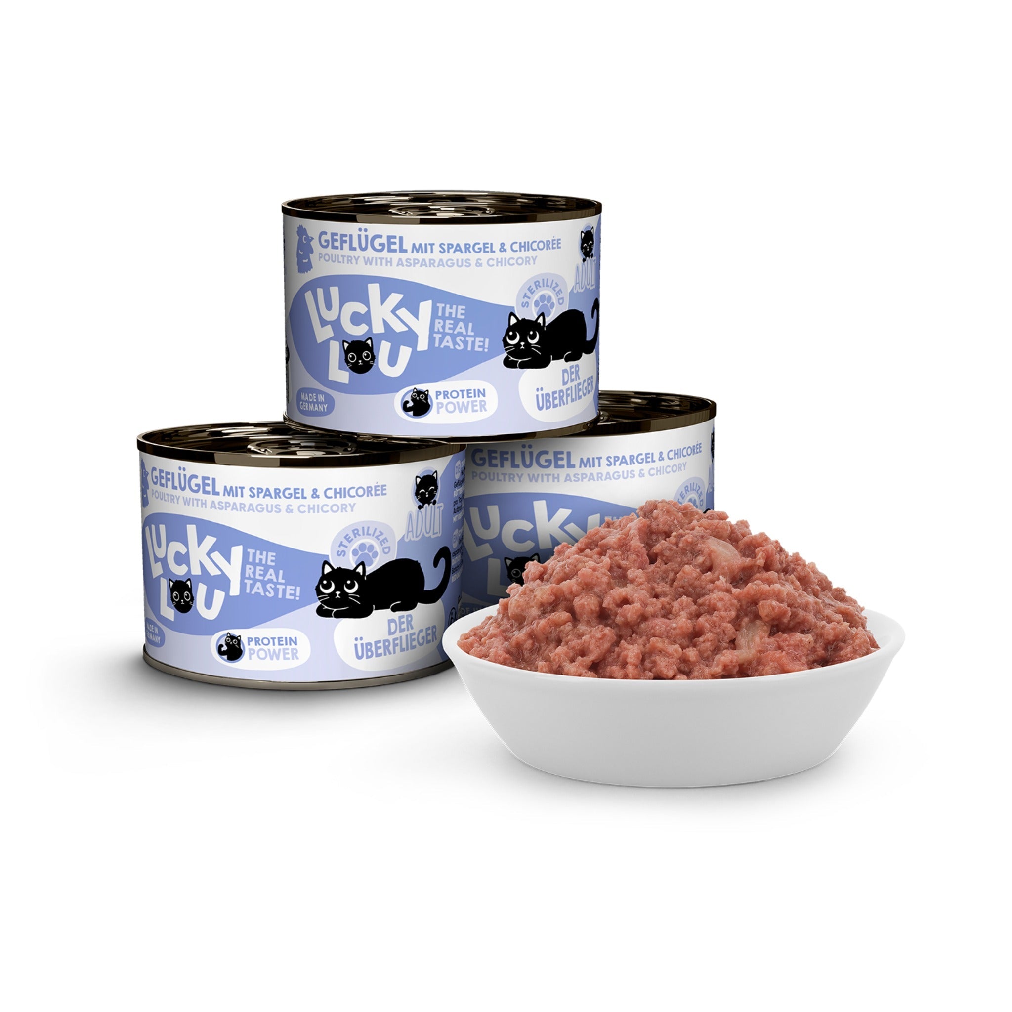 Lucky Lou Life Stage Sterilized Geflügel, Katzen Nassfutter - Woofshack
