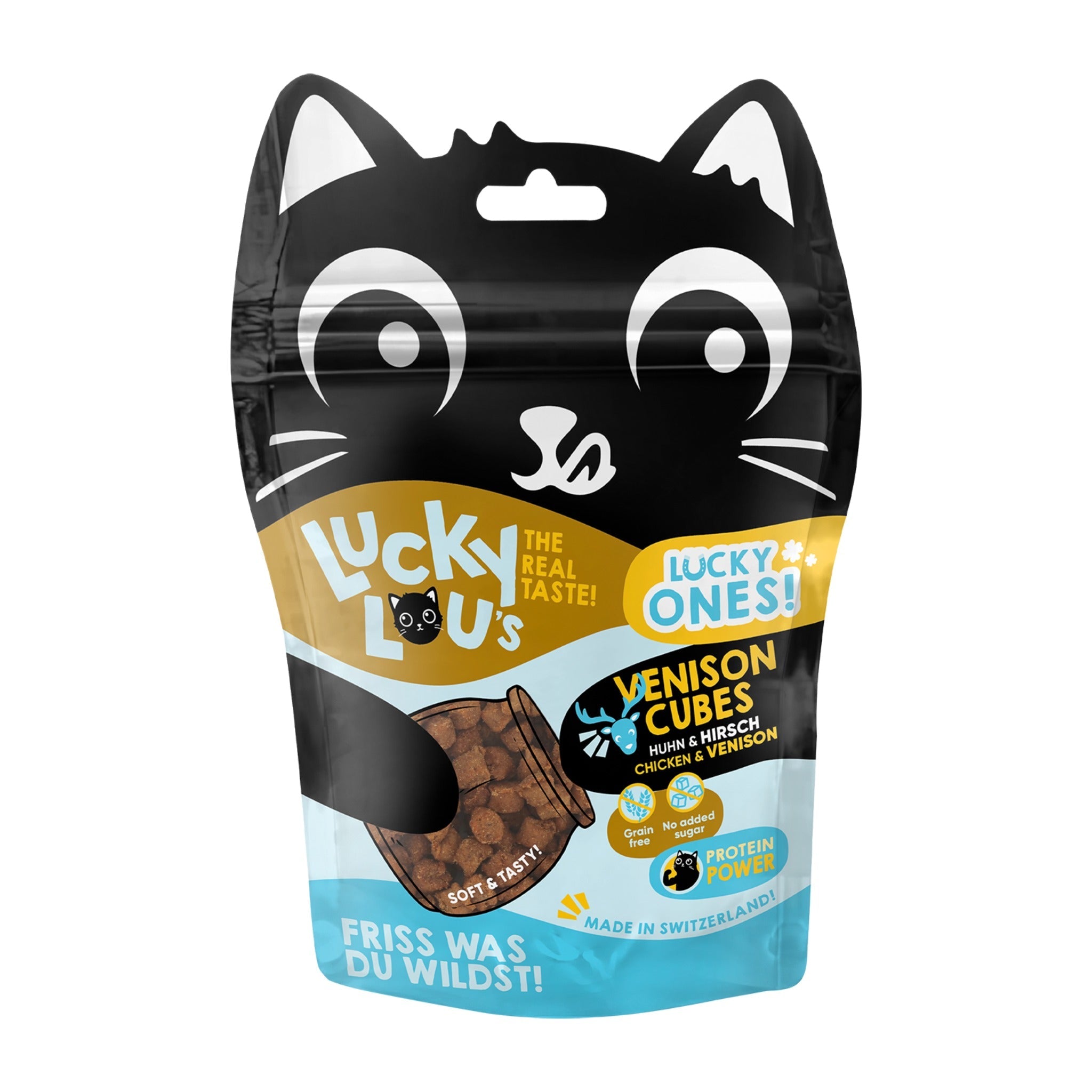 Lucky Lou Lucky Ones Cubes Huhn & Hirsch, Katzensnack - Woofshack