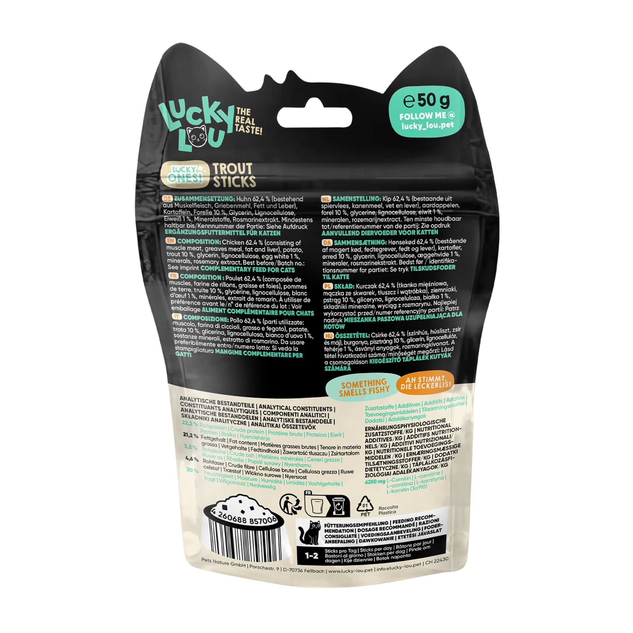 Lucky Lou Lucky Ones Sticks Huhn & Forelle, Katzensnack - Woofshack