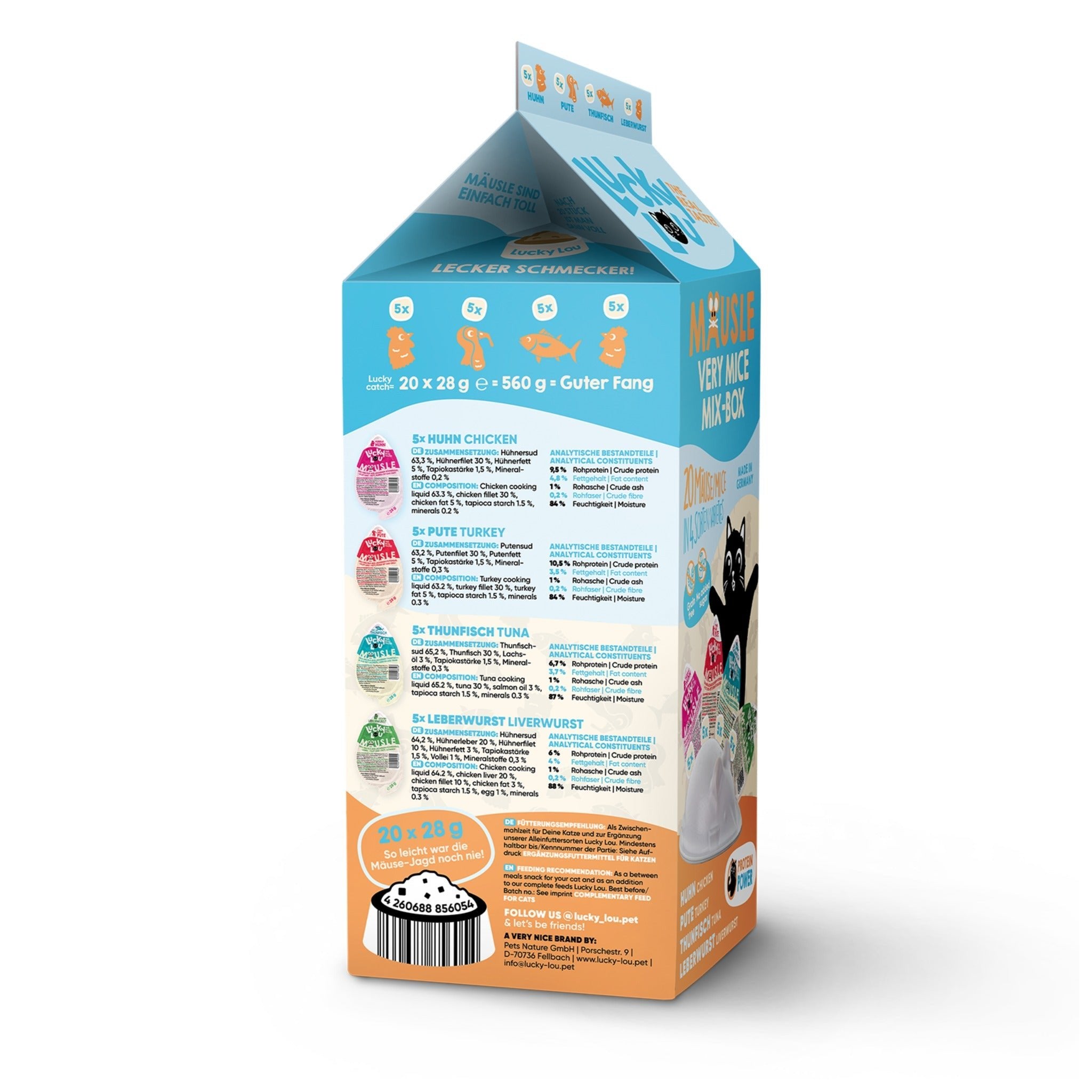 Lucky Lou Mäusle Multipack, Katzensnack - Woofshack