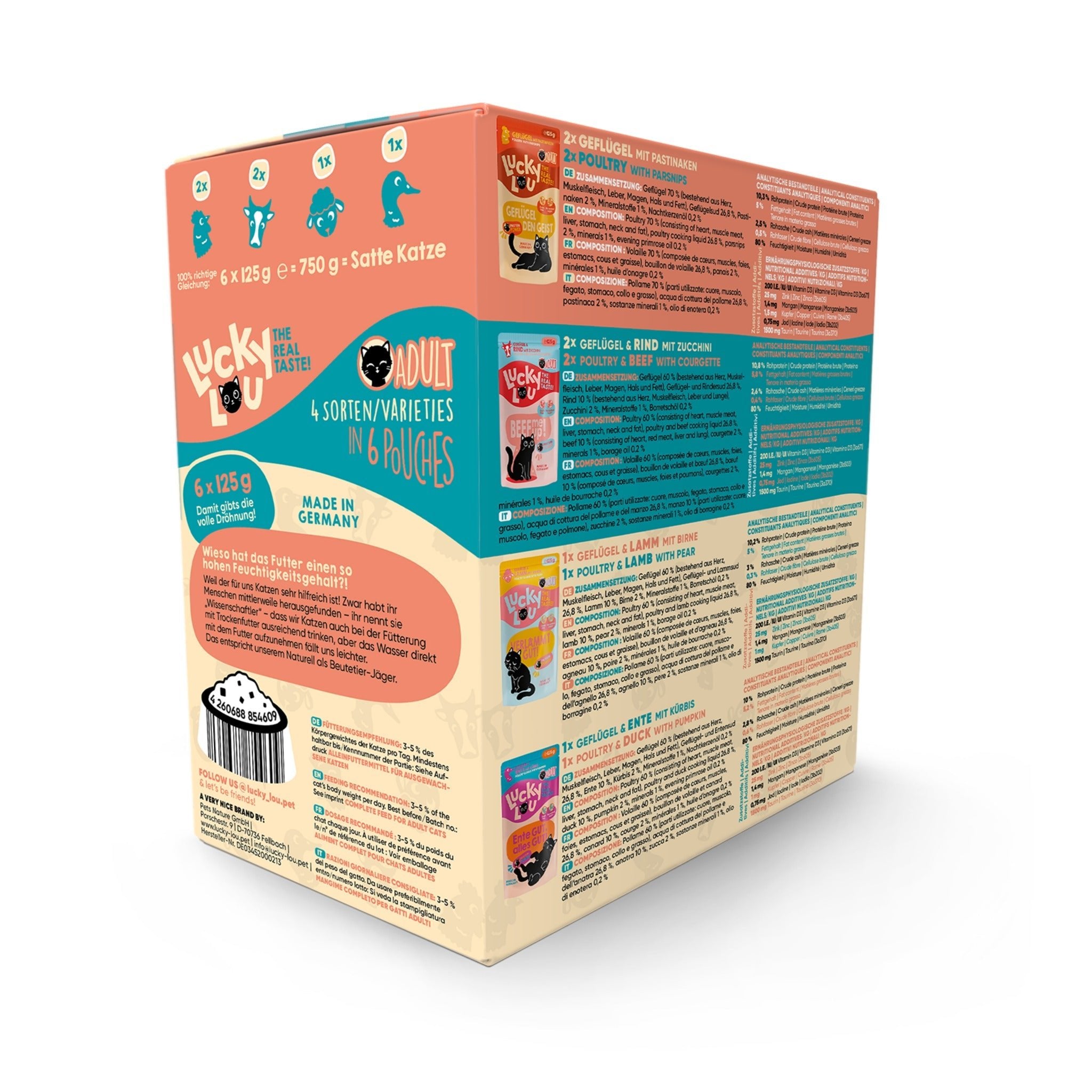 Lucky Lou Pouch Life Stage Adult Tasty - Mix, Katzen Nassfutter - Woofshack