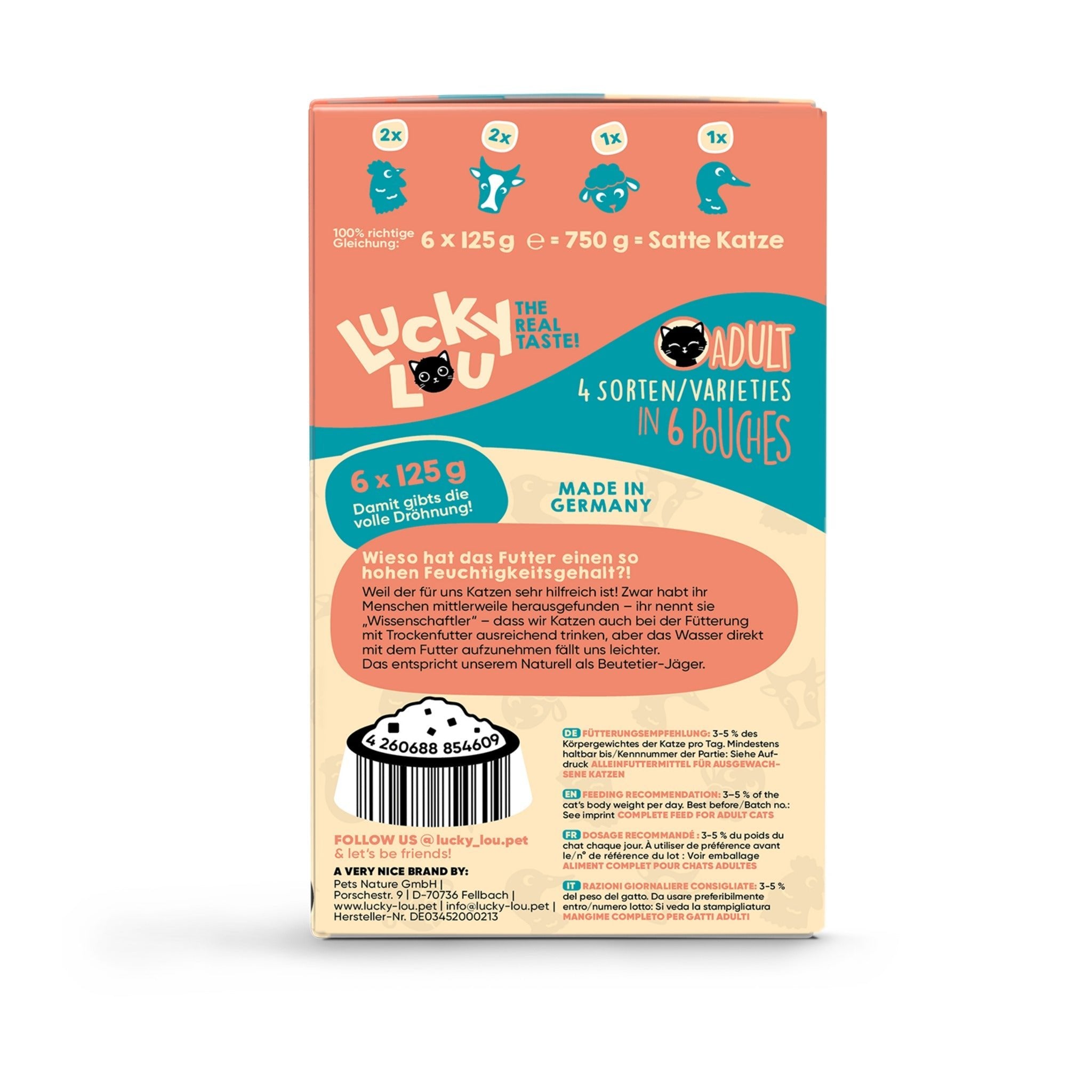 Lucky Lou Pouch Life Stage Adult Tasty - Mix, Katzen Nassfutter - Woofshack