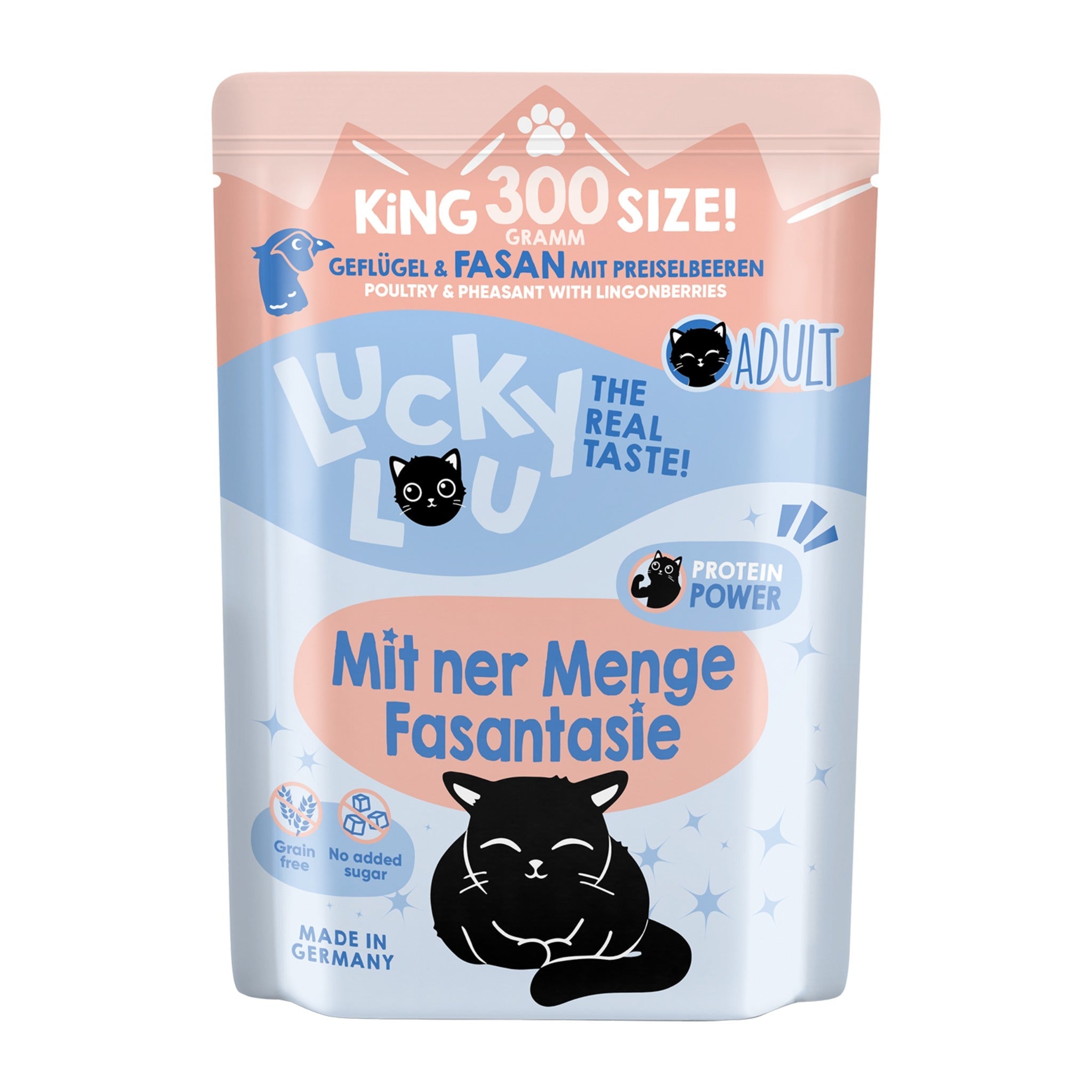 Lucky Lou Pouch Lifestage Adult Geflügel & Fasan, Katzen Nassfutter - Woofshack