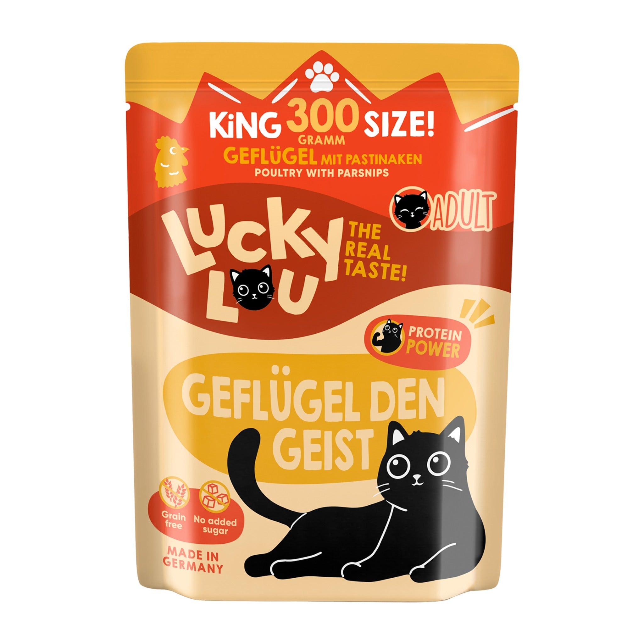 Lucky Lou Pouch Lifestage Adult Geflügel, Katzen Nassfutter - Woofshack