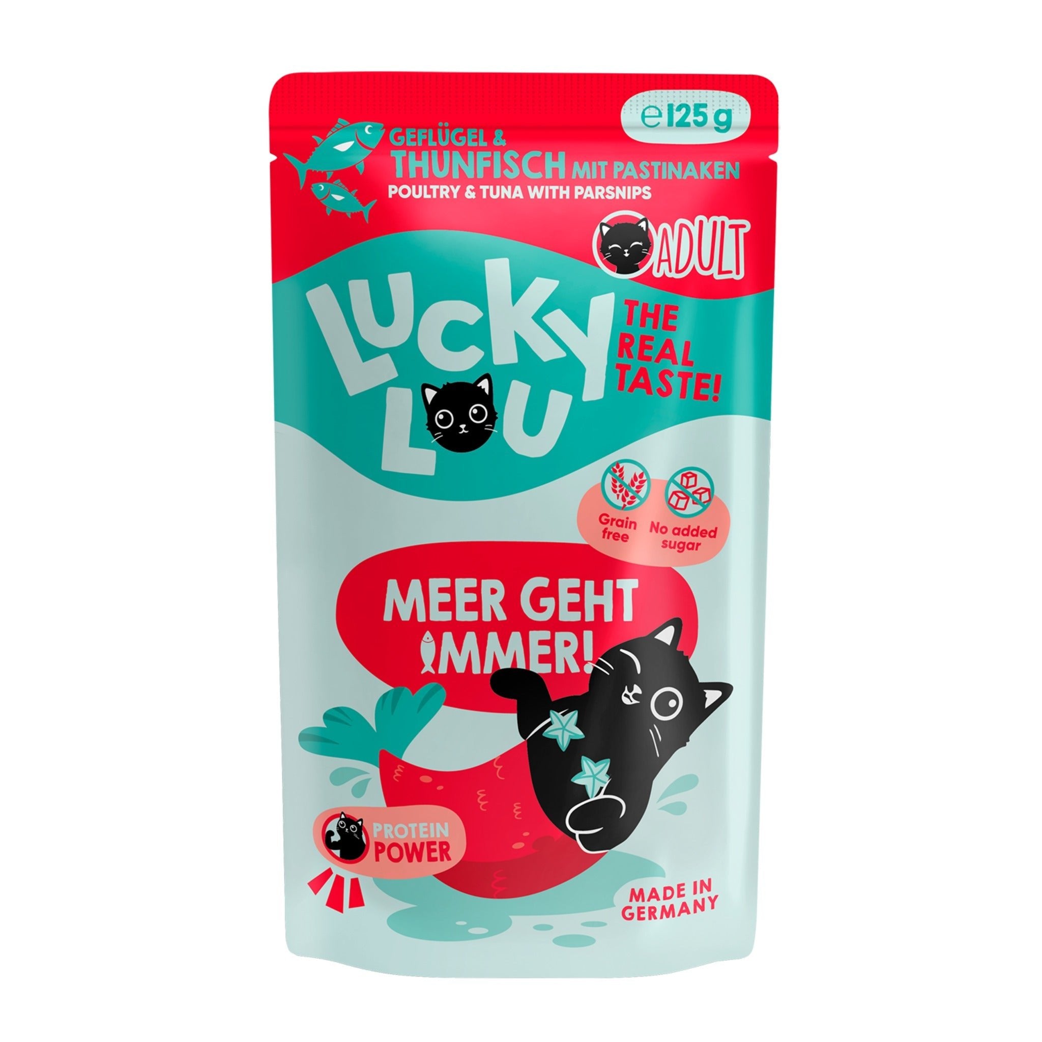Lucky Lou Pouch Lifestage Adult Geflügel & Thunfisch, Katzen Nassfutter - Woofshack