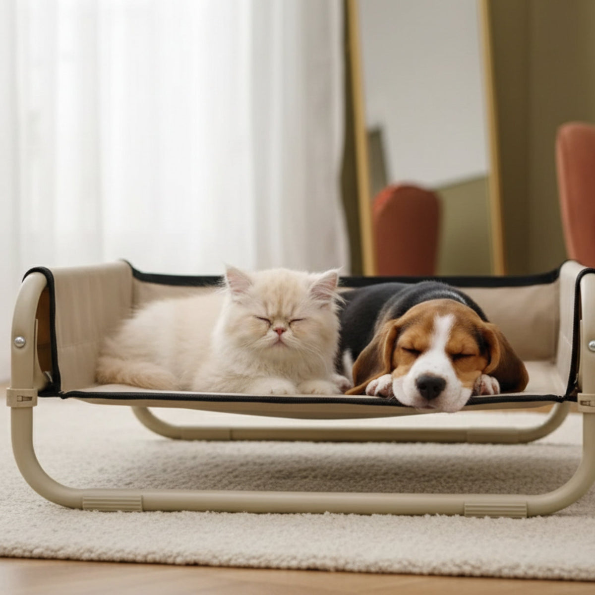Maelson Soft Bed – Faltbares Haustierbett erhöht & waschbar - Woofshack