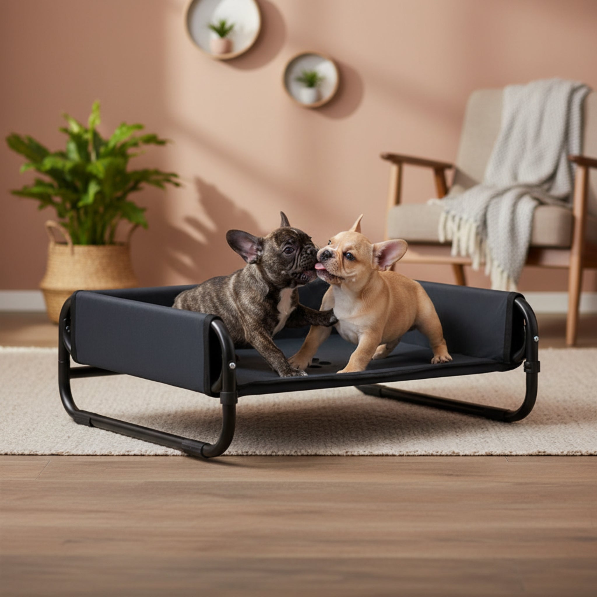 Maelson Soft Bed – Faltbares Haustierbett erhöht & waschbar - Woofshack