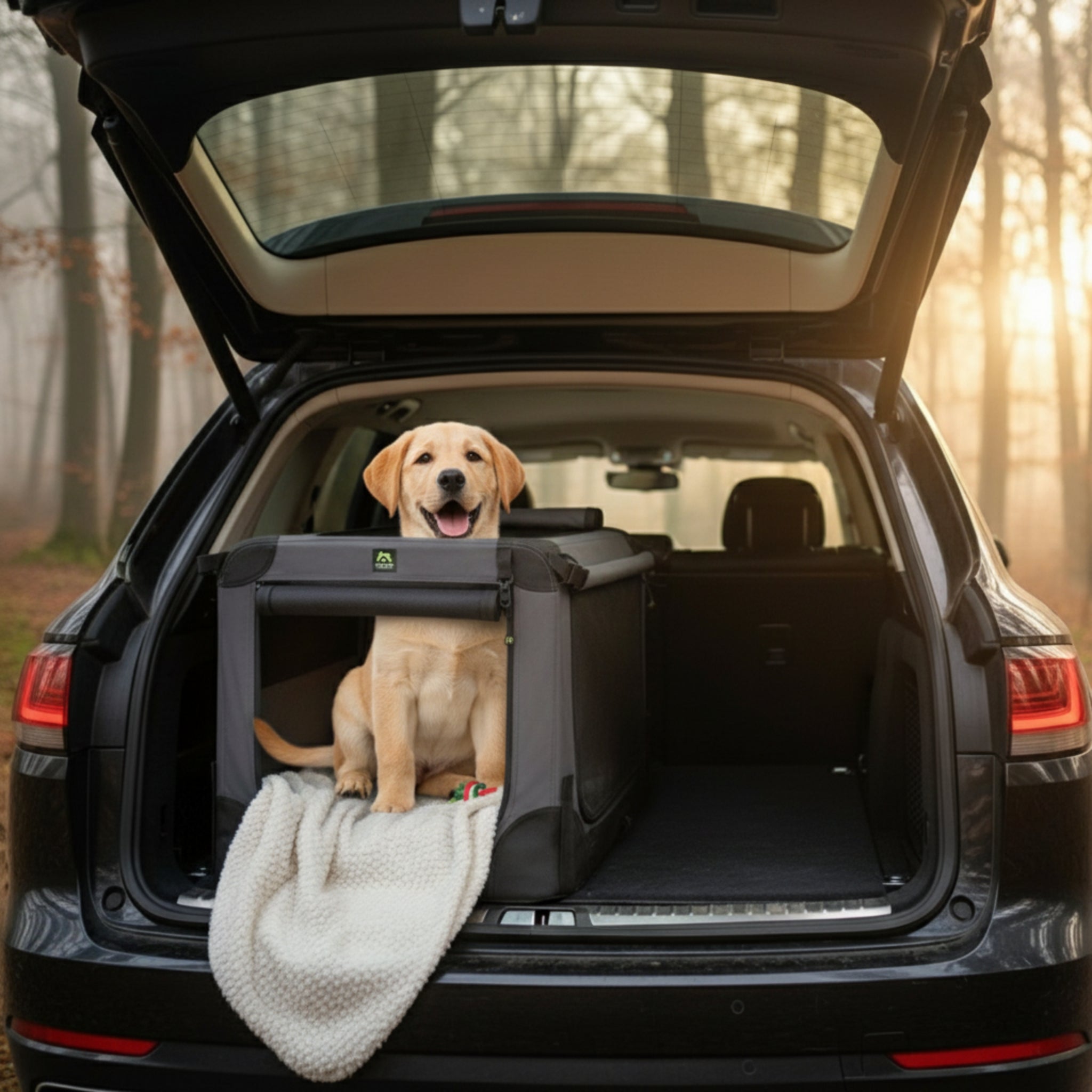 Maelson Soft Kennel – Faltbare Premium Hundebox mit Stahlrahmen für sicheren Auto-Transport & komfortables Reisen