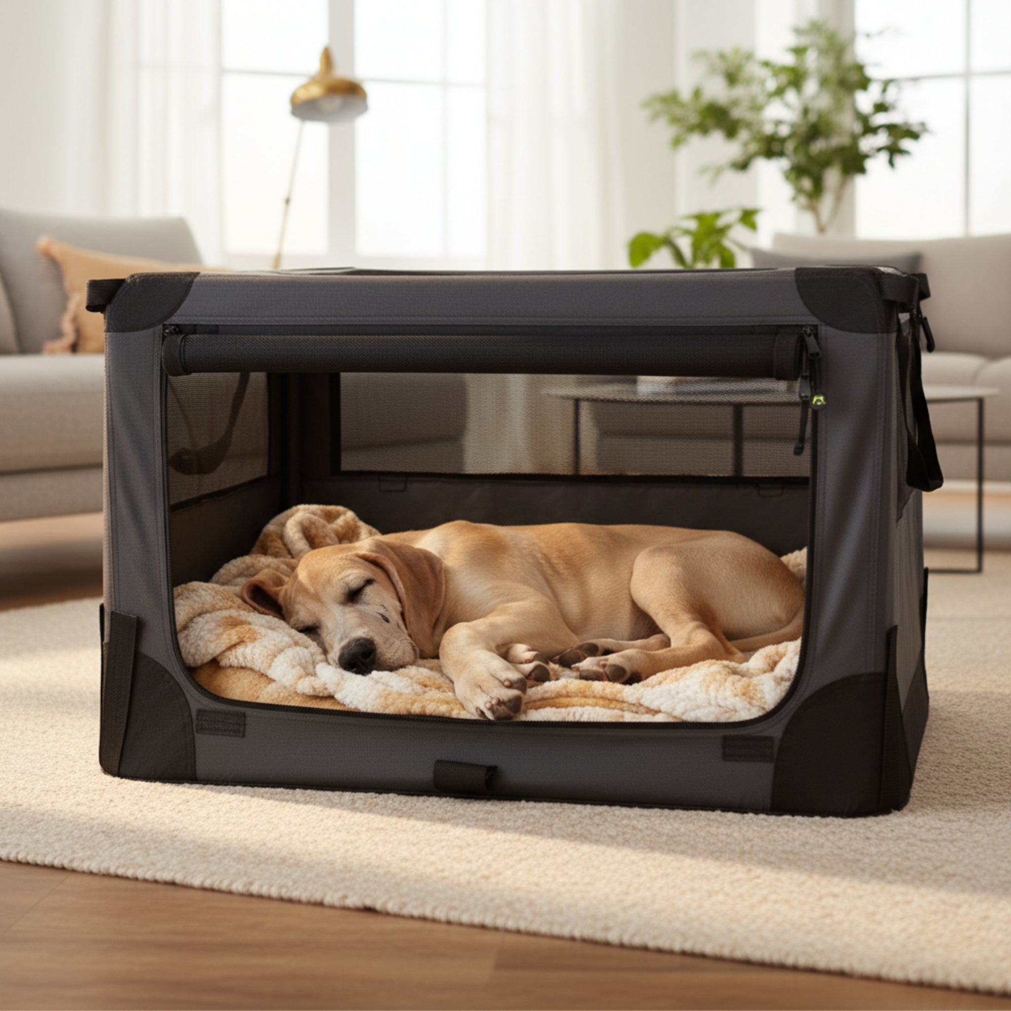 Maelson Soft Kennel – Faltbare Premium Hundebox mit Stahlrahmen für sicheren Auto-Transport & komfortables Reisen