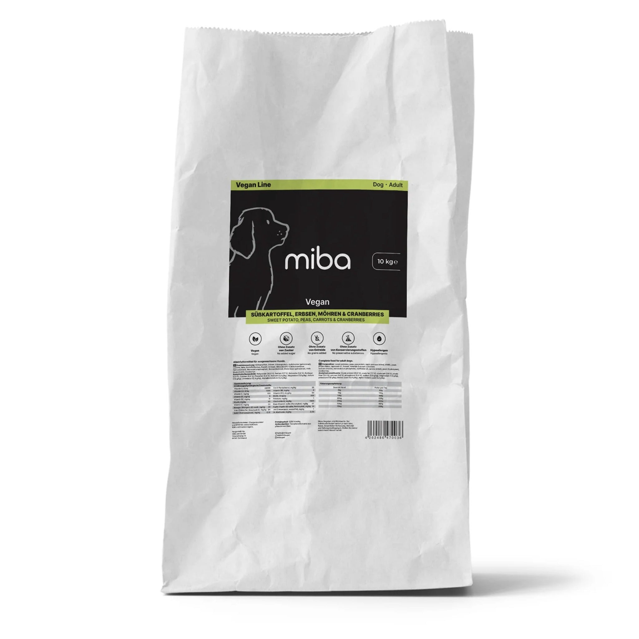 miba Dog Adult Vegan, Hunde Trockenfutter - Woofshack