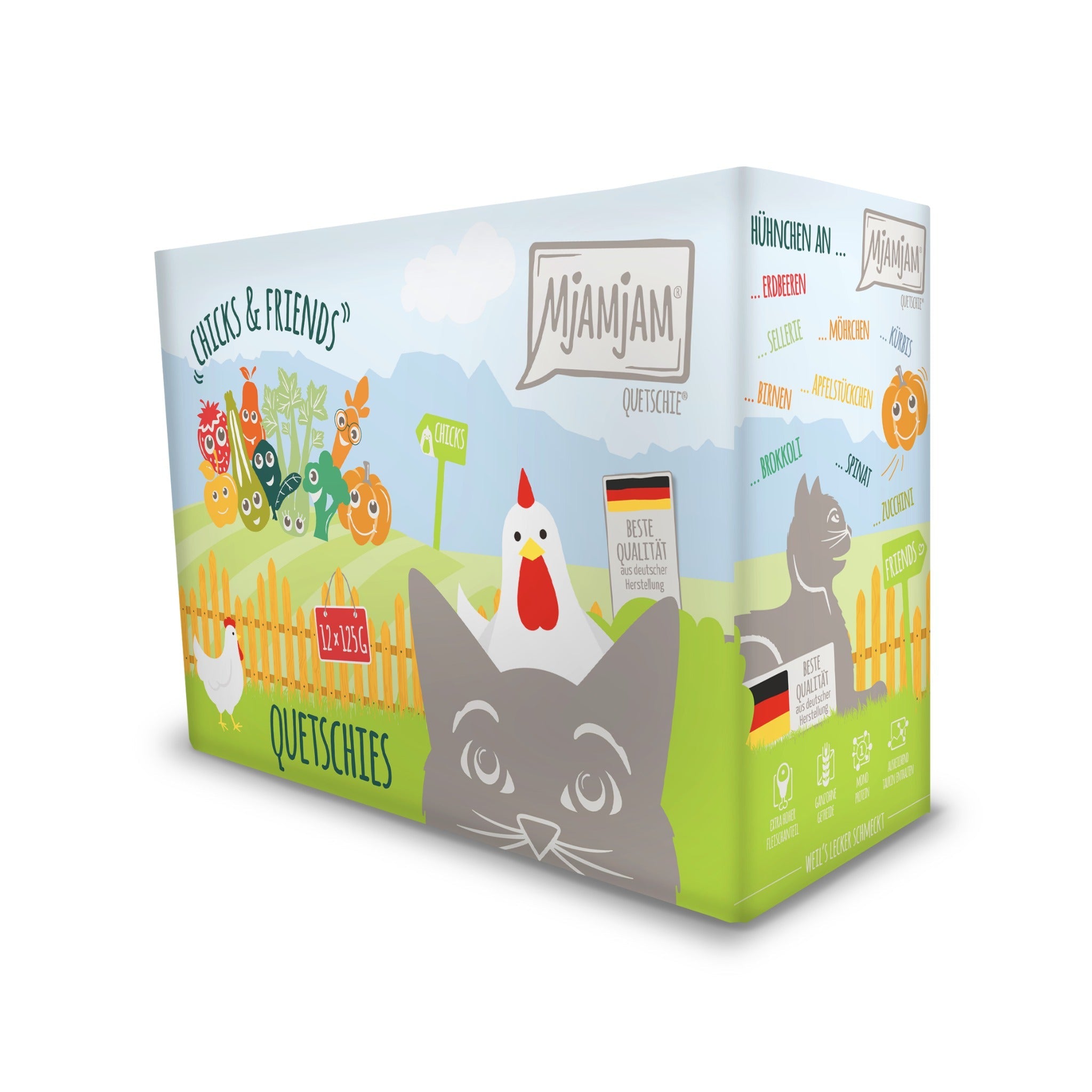 MjAMjAM Quetschie Chicks & Friends Mixpaket - Katzen Nassfutter - Woofshack