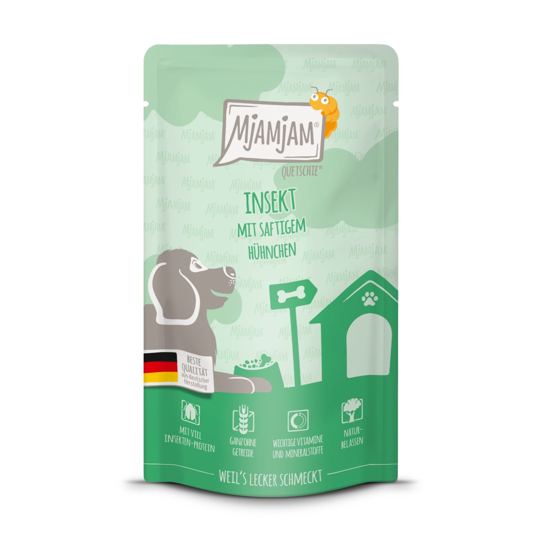 MjAMjAM Quetschie Insekt & Hühnchen - Hunde Nassfutter - Woofshack