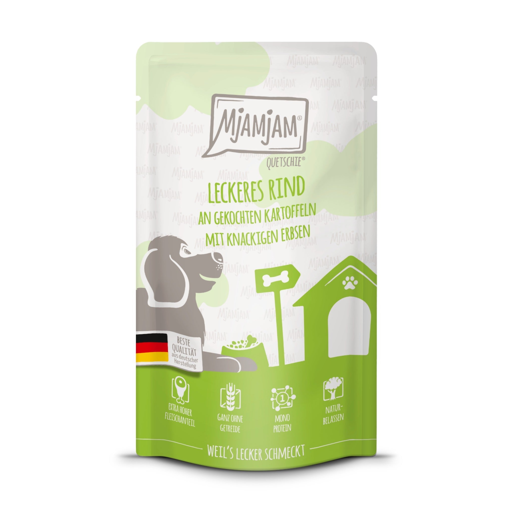 MjAMjAM Quetschie Rind & Kartoffel - Hunde Nassfutter - Woofshack