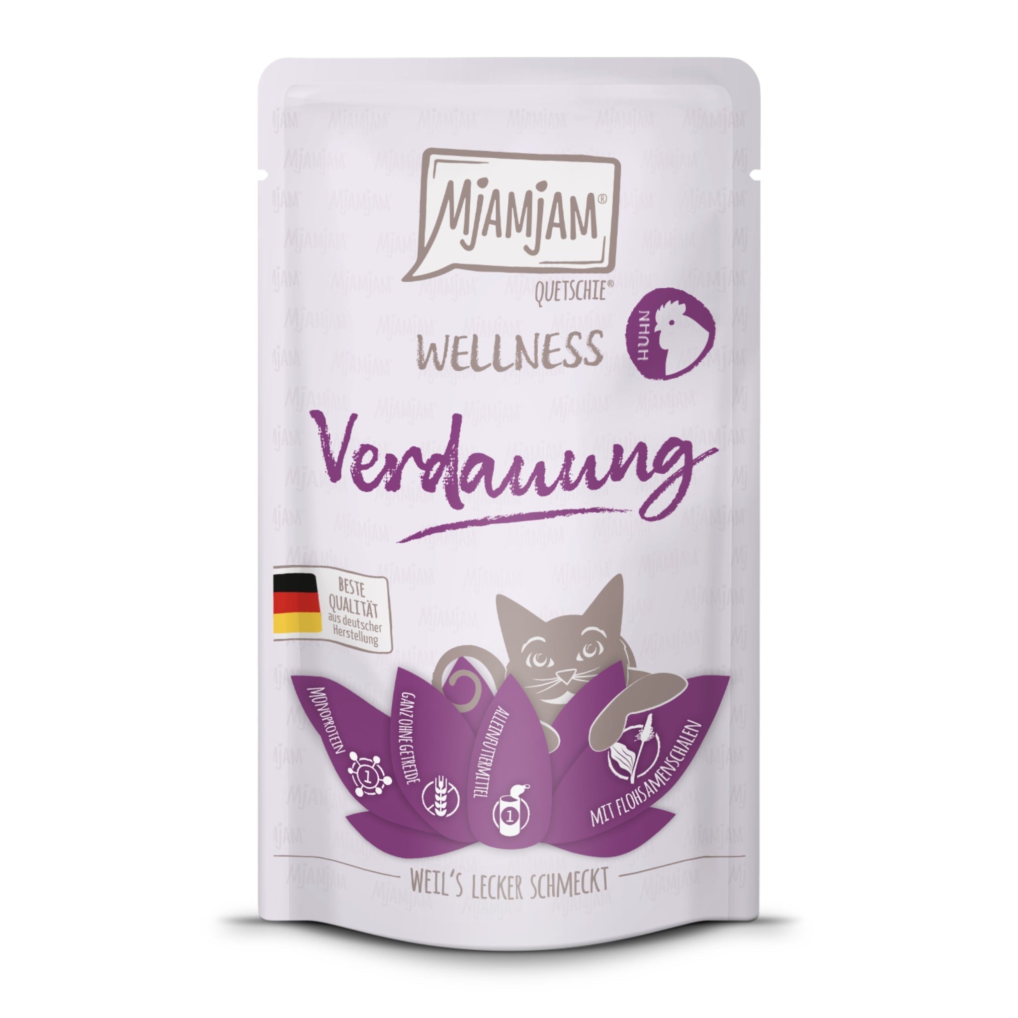MjAMjAM Quetschie Wellness Verdauung Huhn - Katzen Nassfutter - Woofshack