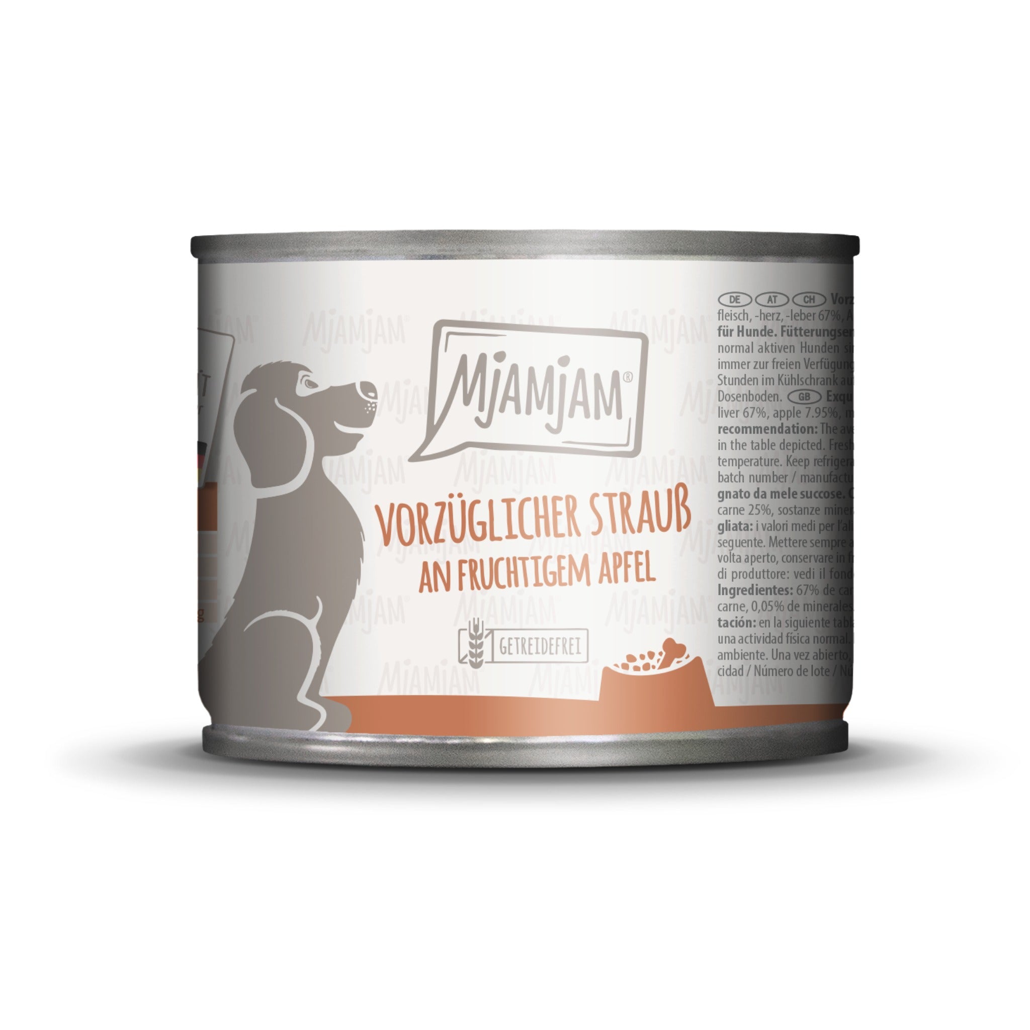 MjAMjAM Strauß & Apfel - Hunde Nassfutter - Woofshack