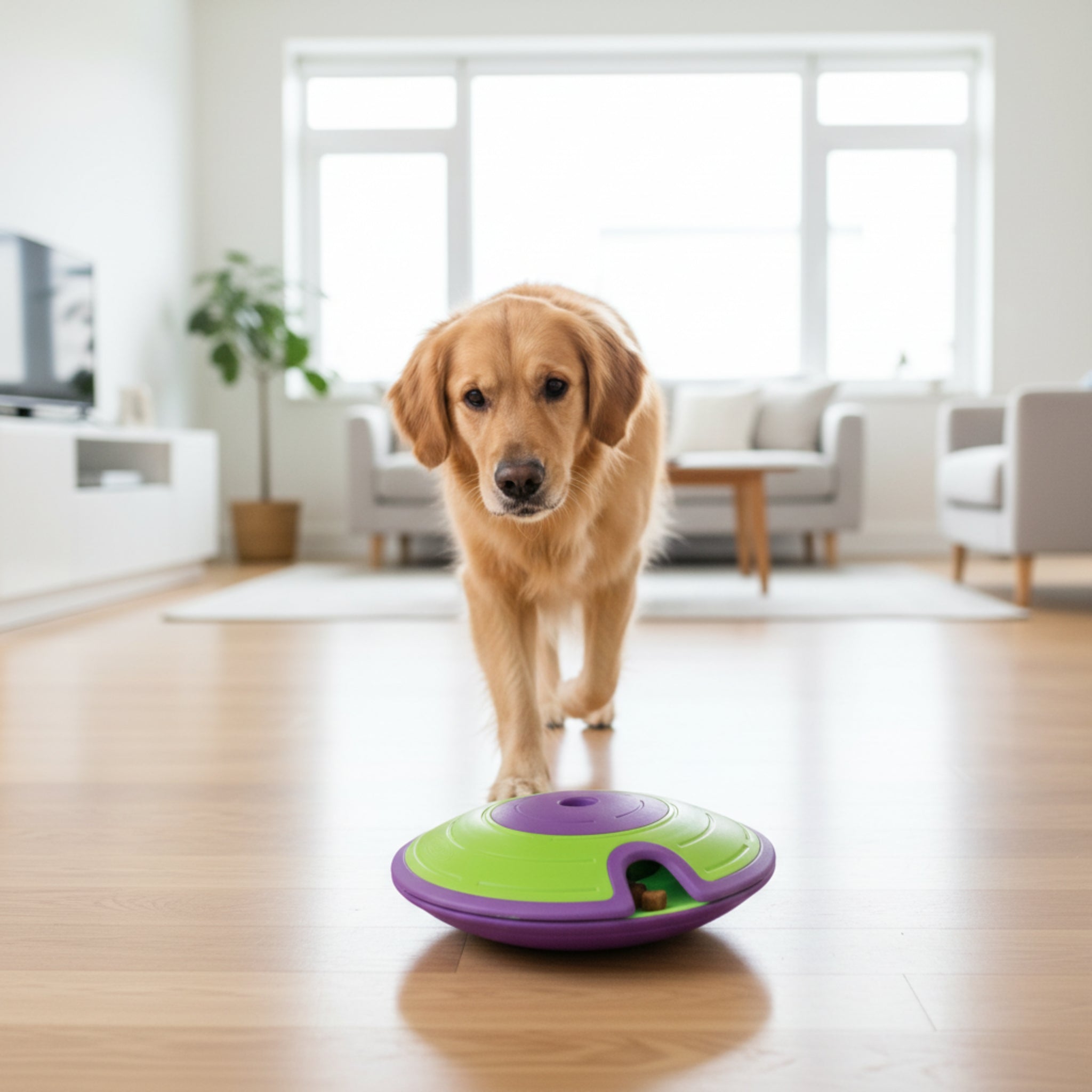 Nina Ottosson Treat Maze – Interaktives Intelligenzspielzeug gegen Langeweile & Unterforderung – Level 2 Denkspiel für Hunde - Woofshack