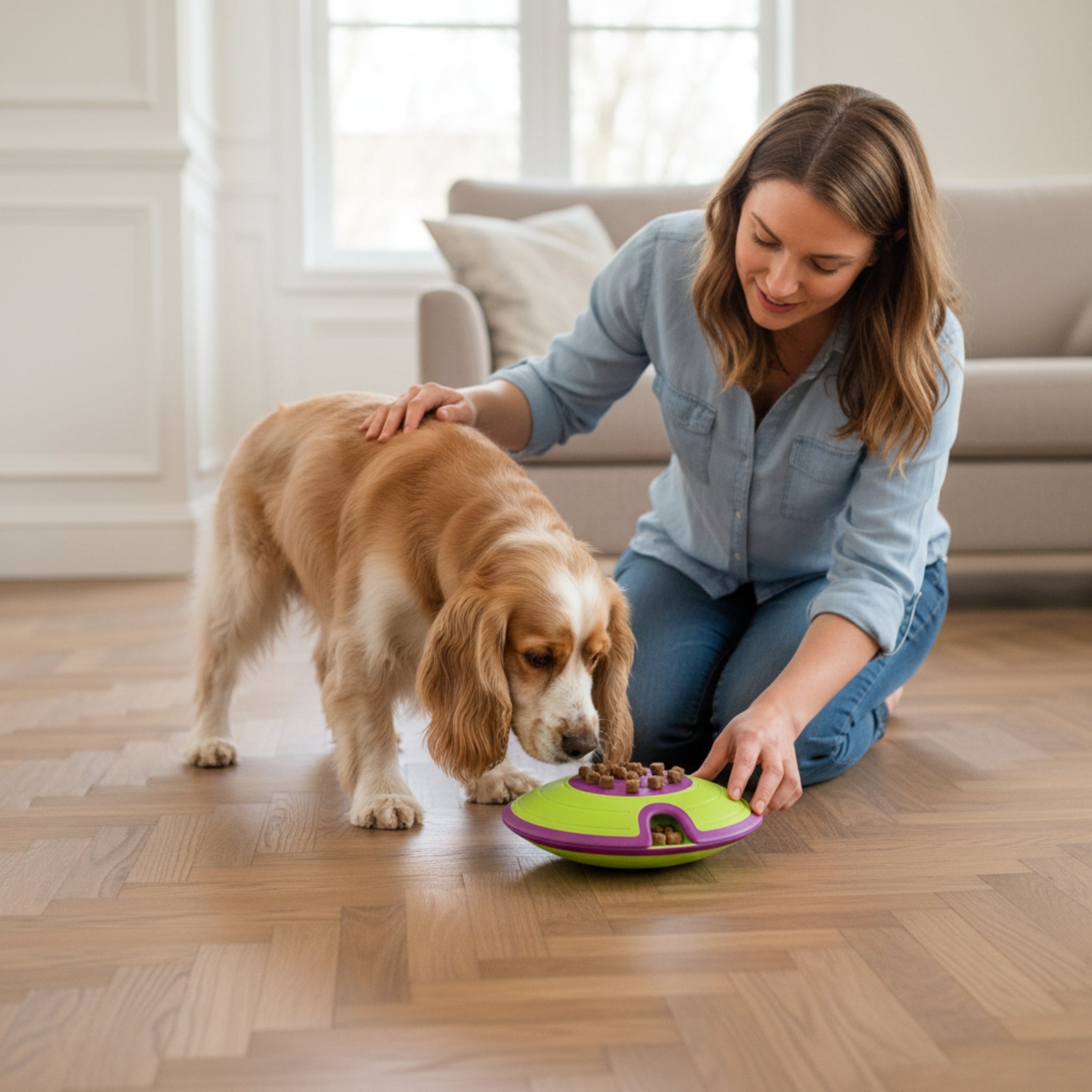 Nina Ottosson Treat Maze – Interaktives Intelligenzspielzeug gegen Langeweile & Unterforderung – Level 2 Denkspiel für Hunde - Woofshack