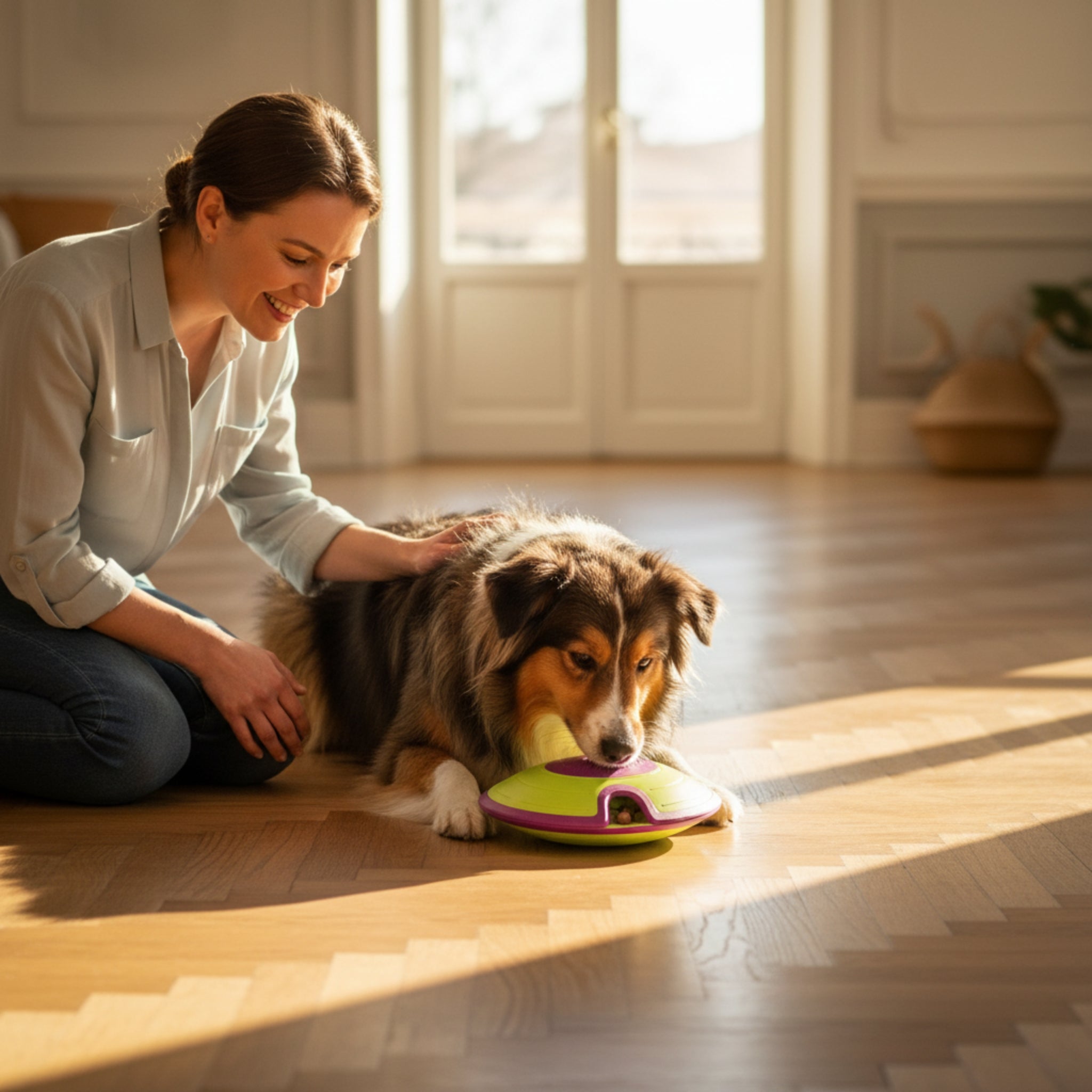 Nina Ottosson Treat Maze – Interaktives Intelligenzspielzeug gegen Langeweile & Unterforderung – Level 2 Denkspiel für Hunde - Woofshack