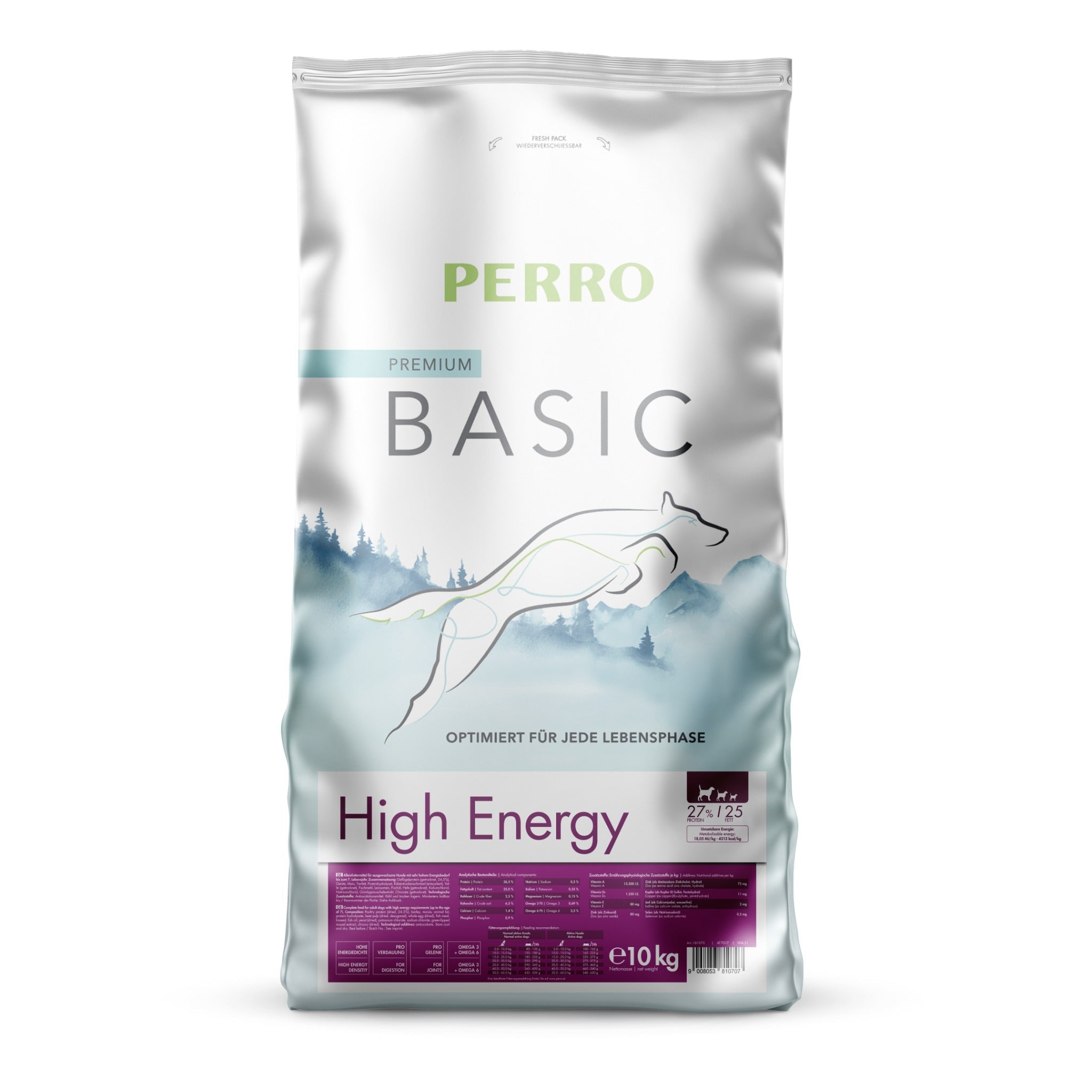 Perro Basic High Energy - Hunde Trockenfutter - Woofshack