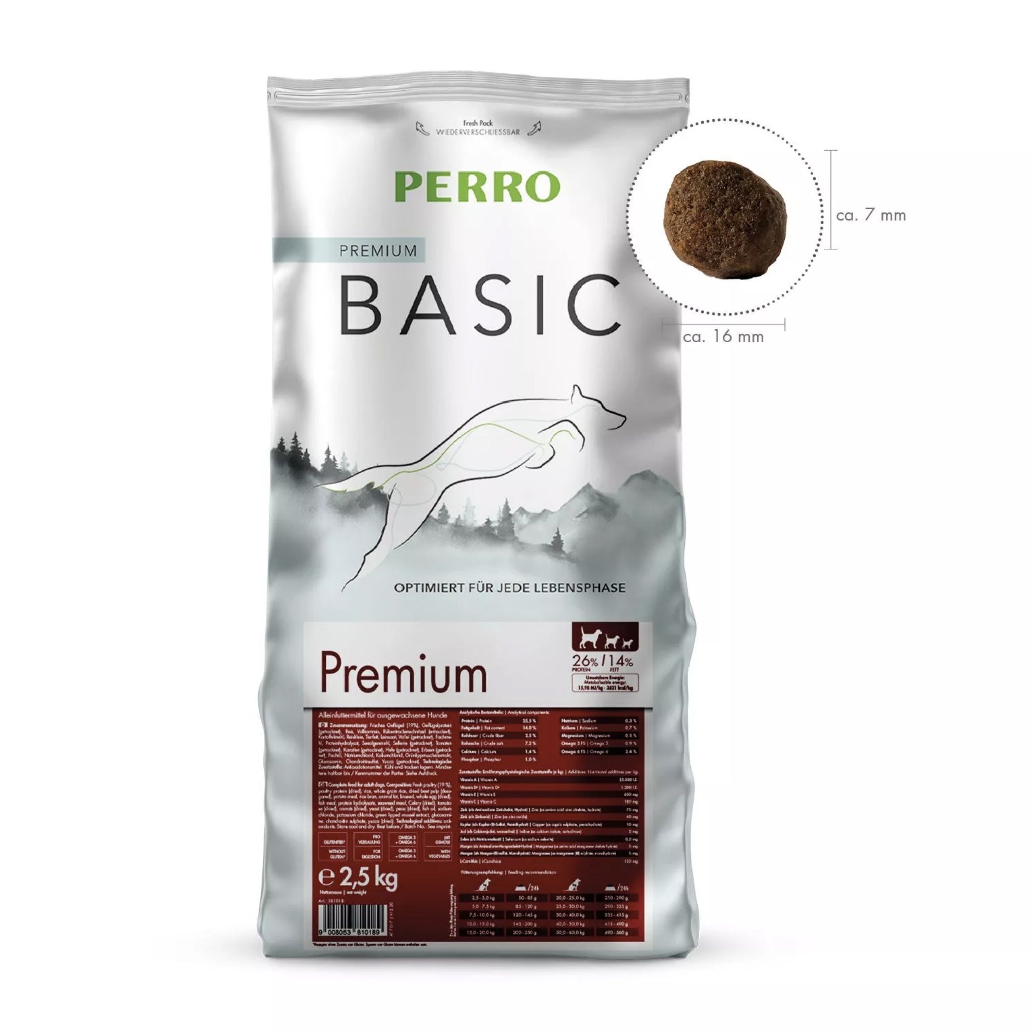 Perro Basic Premium - Hunde Trockenfutter - Woofshack