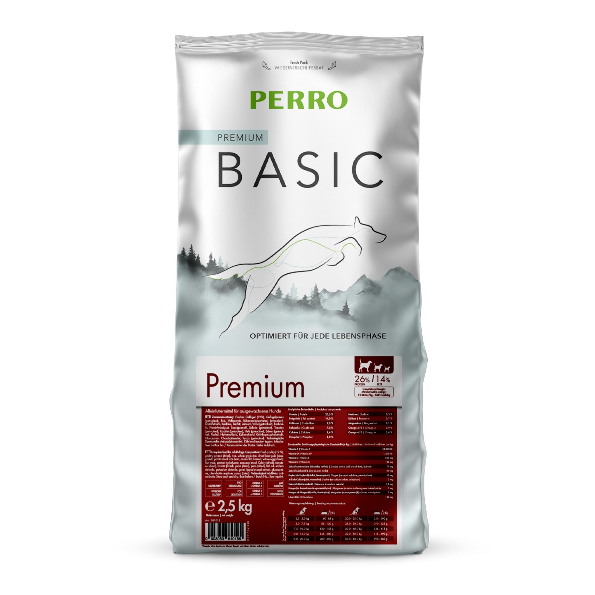 Perro Basic Premium - Hunde Trockenfutter - Woofshack