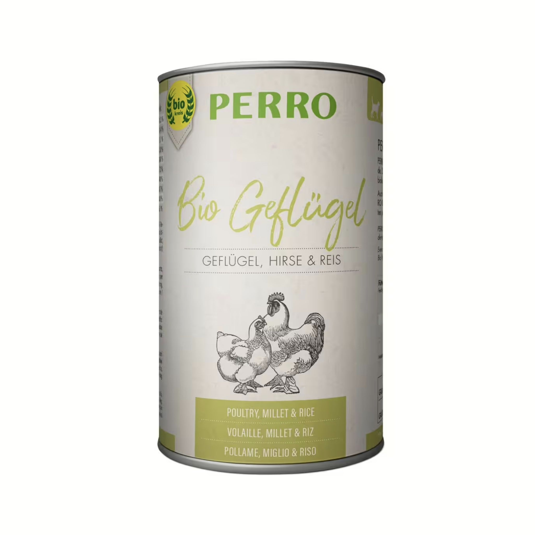 Perro Bio Geflügel, Hirse und Reis - Hunde Nassfutter - Woofshack