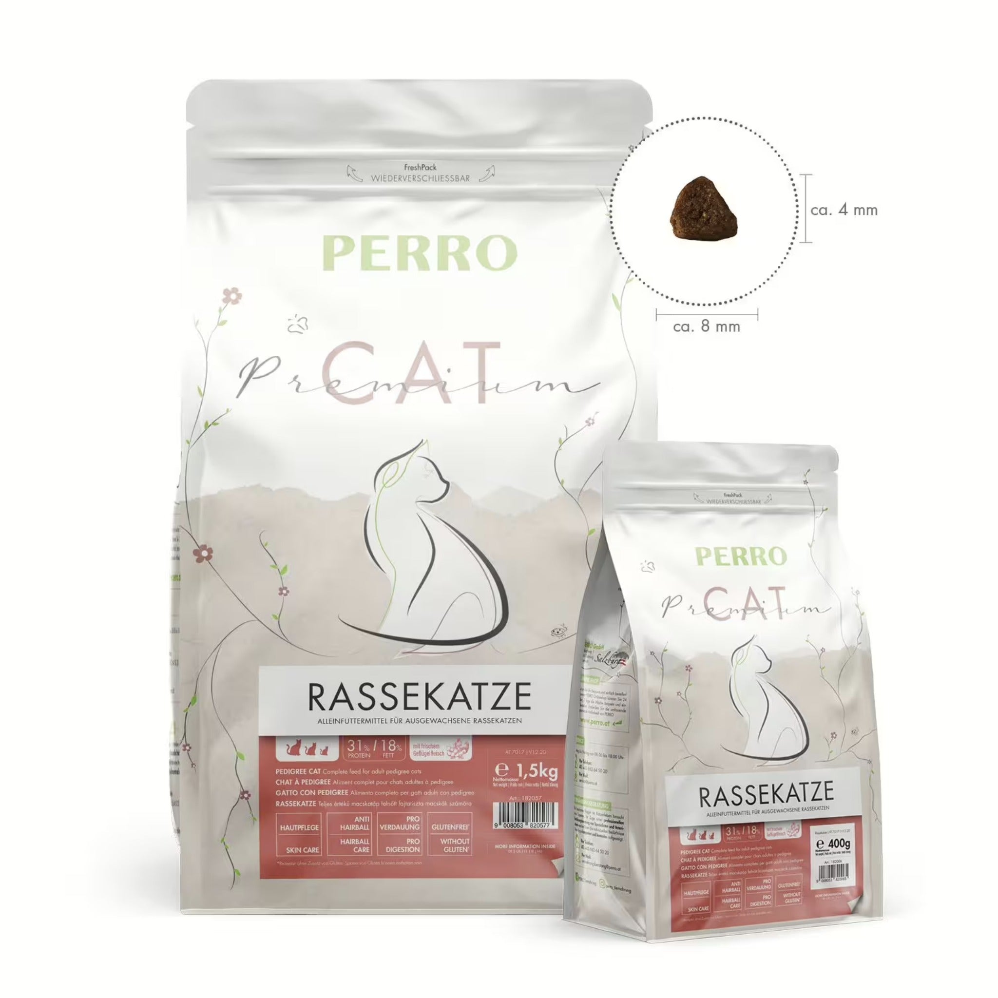 Perro Cat Premium Rassekatze - Katzen Trockenfutter - Woofshack